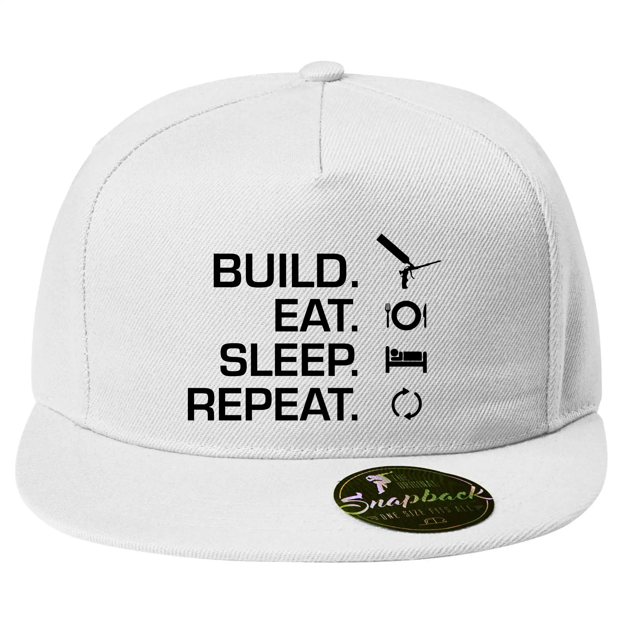Build eat sleep repeat - montážní pěna