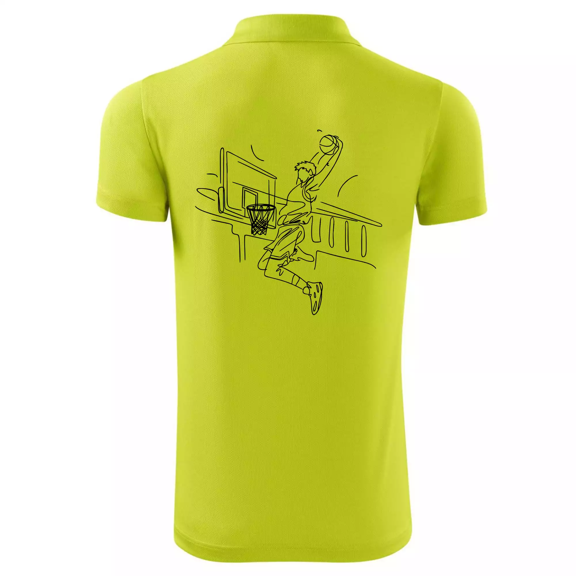 Basketbalista jedním tahem - výskok