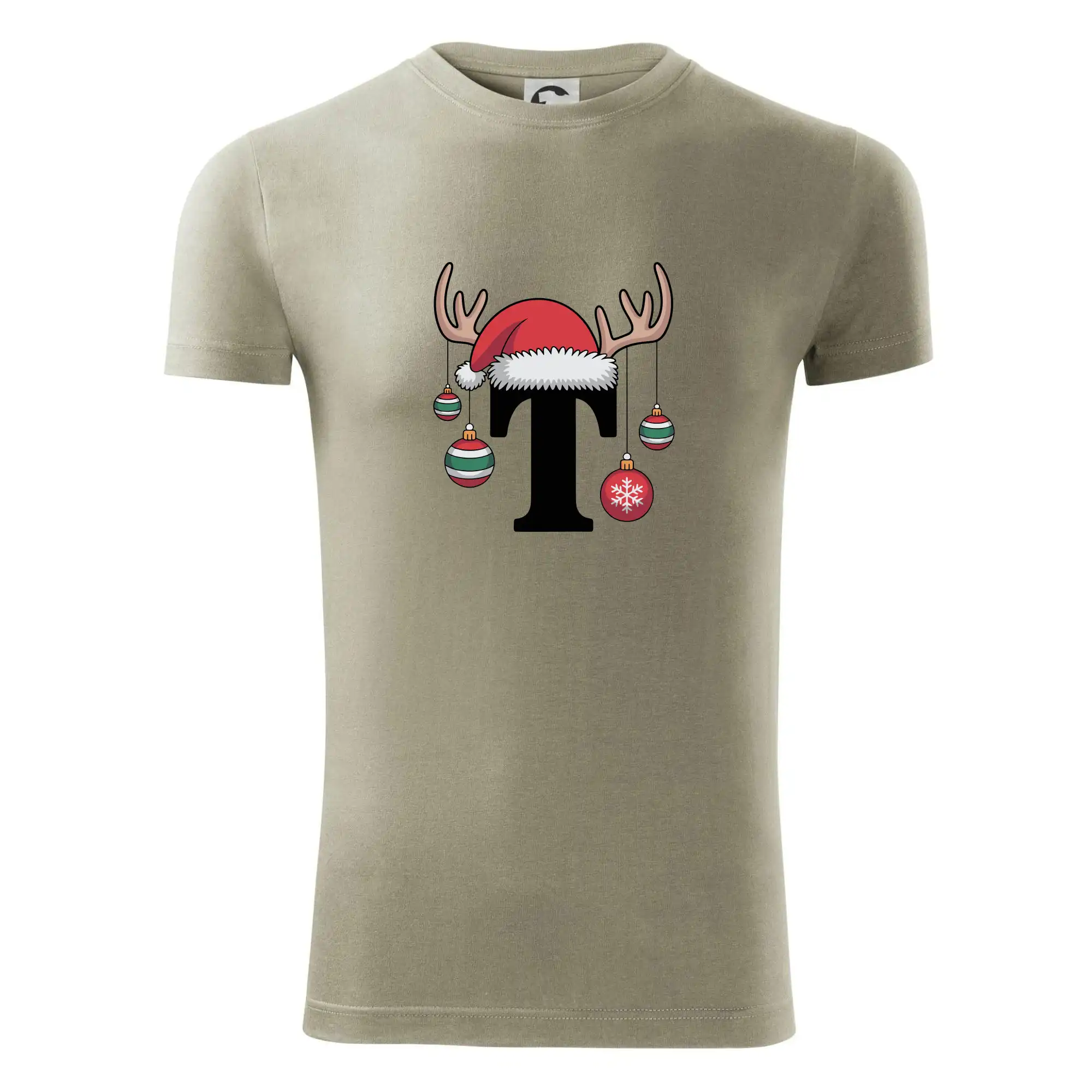 Vanoční rodinná trička - písmeno a čepice