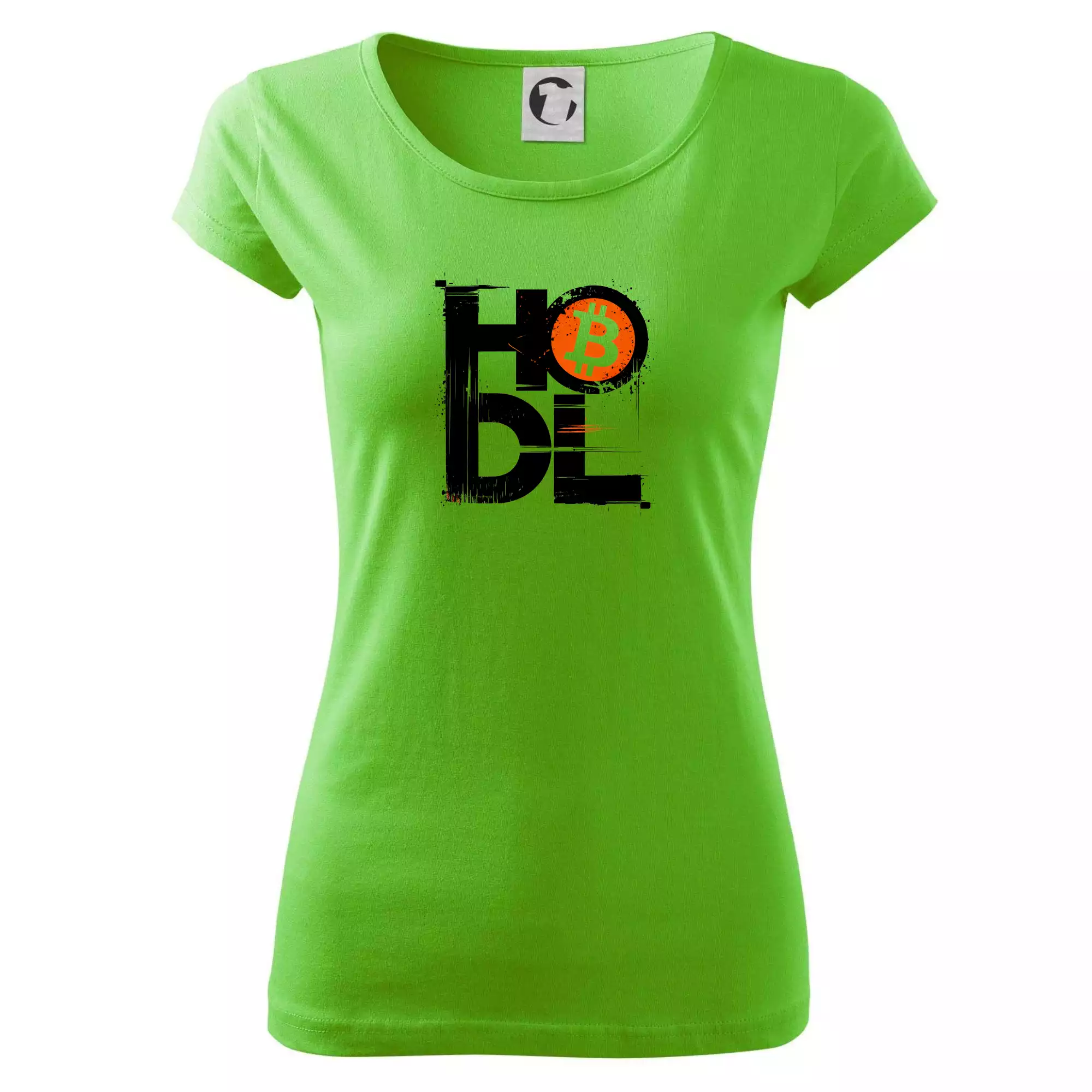 Hodl velký nápis a logo BTC