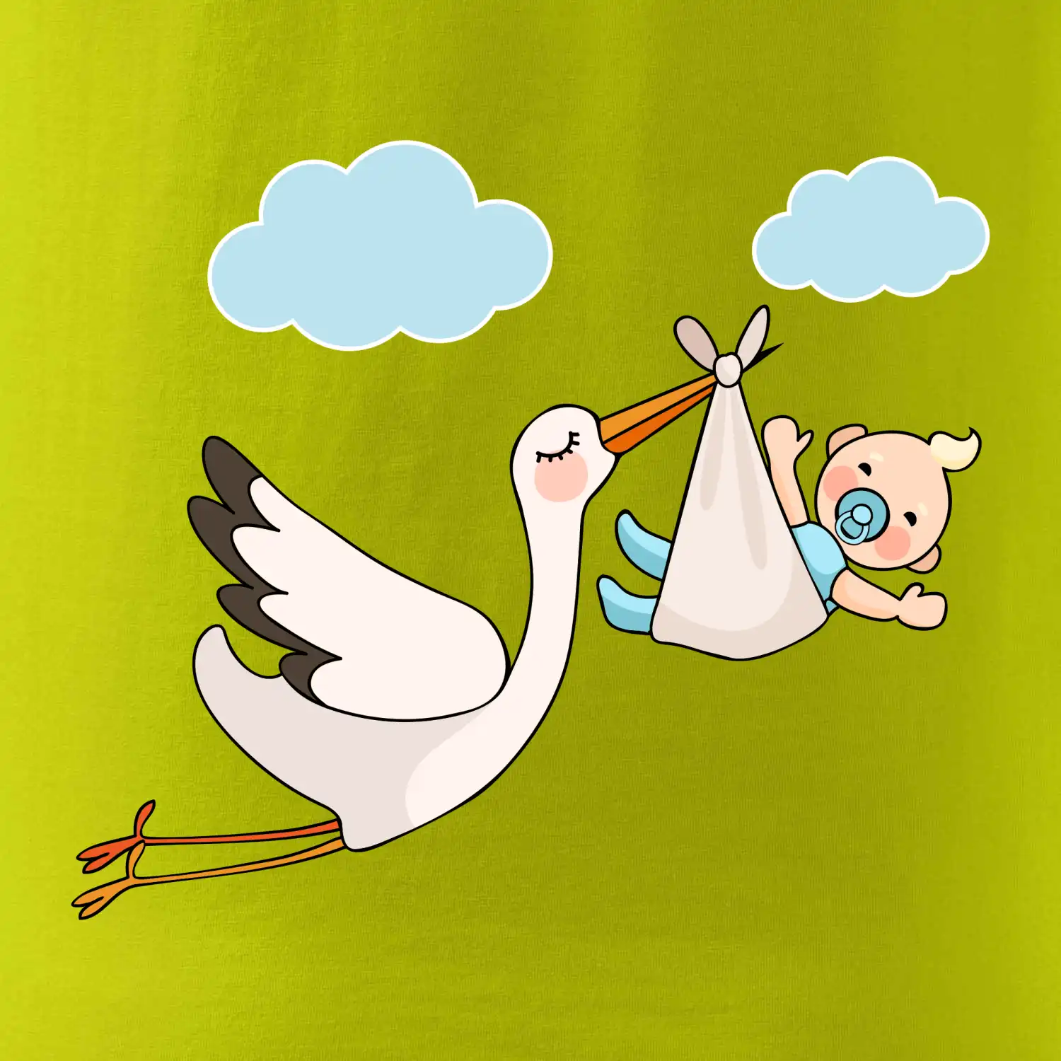 Čáp čekáme miminko - kluk