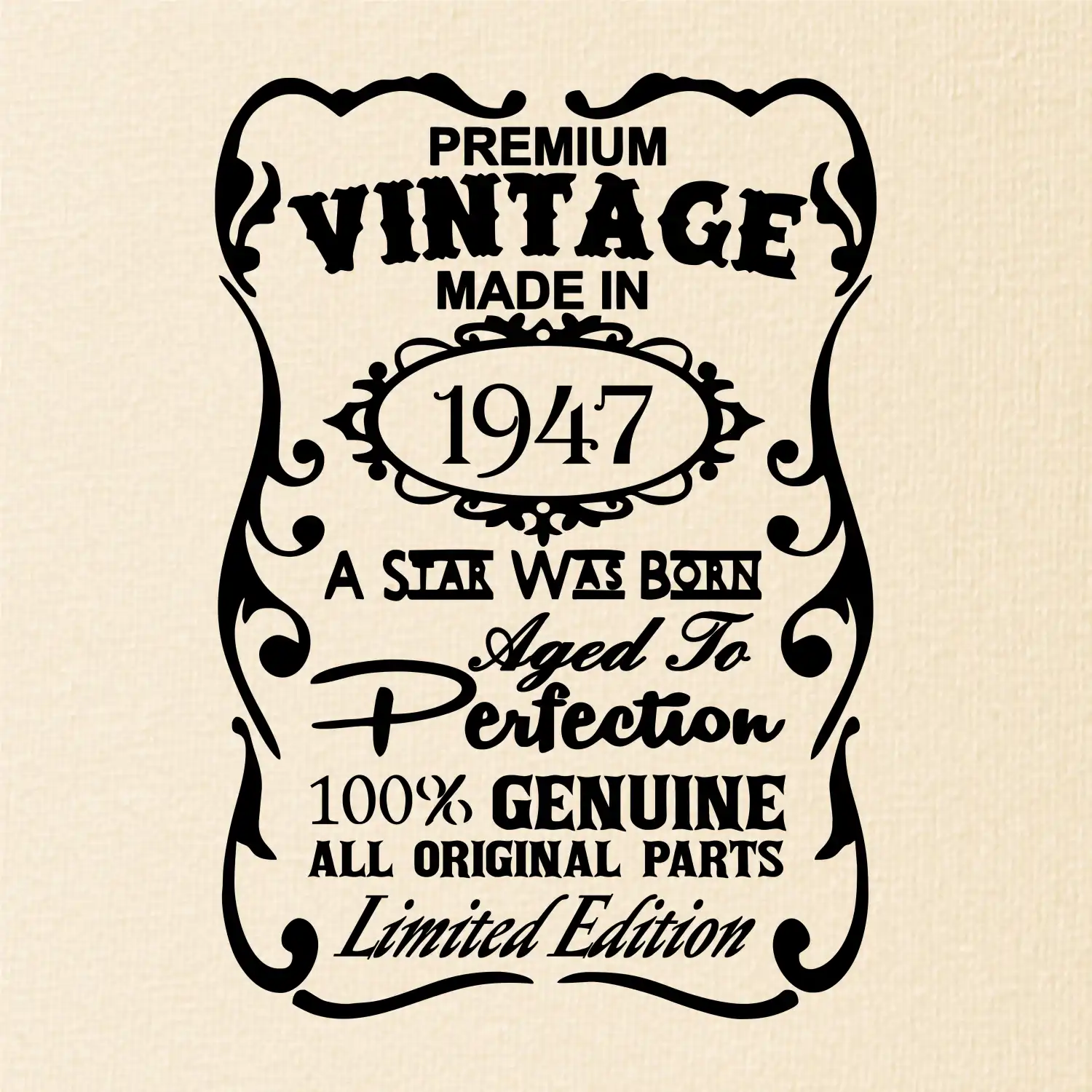 Vintage Etiketa - 1947