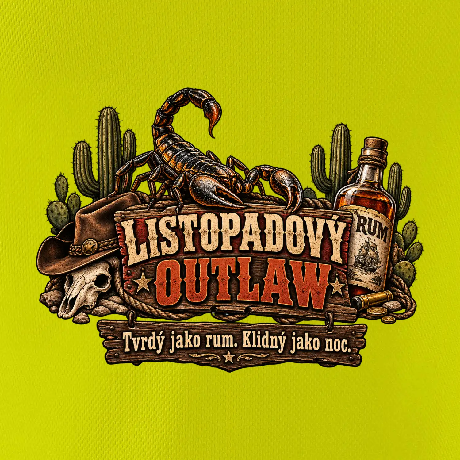 Listopadový outlaw western rum a kaktusy