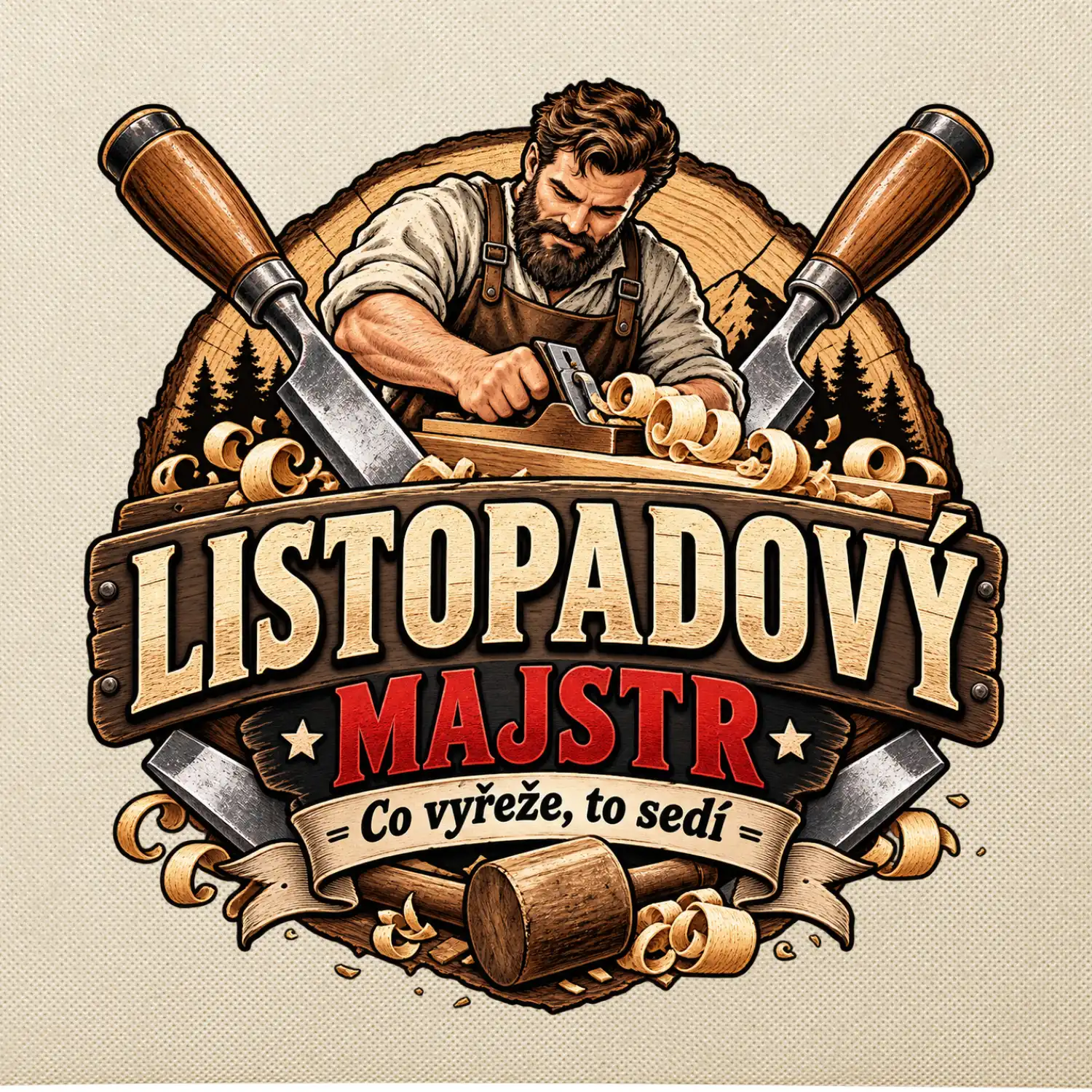Listopadový truhlář mistr dřeva a hoblíku