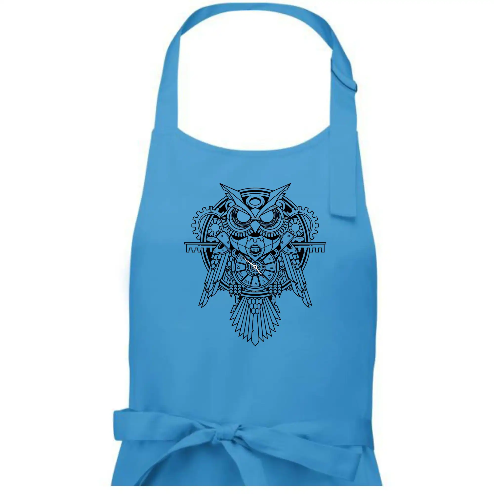 Steampunk sova černobílá