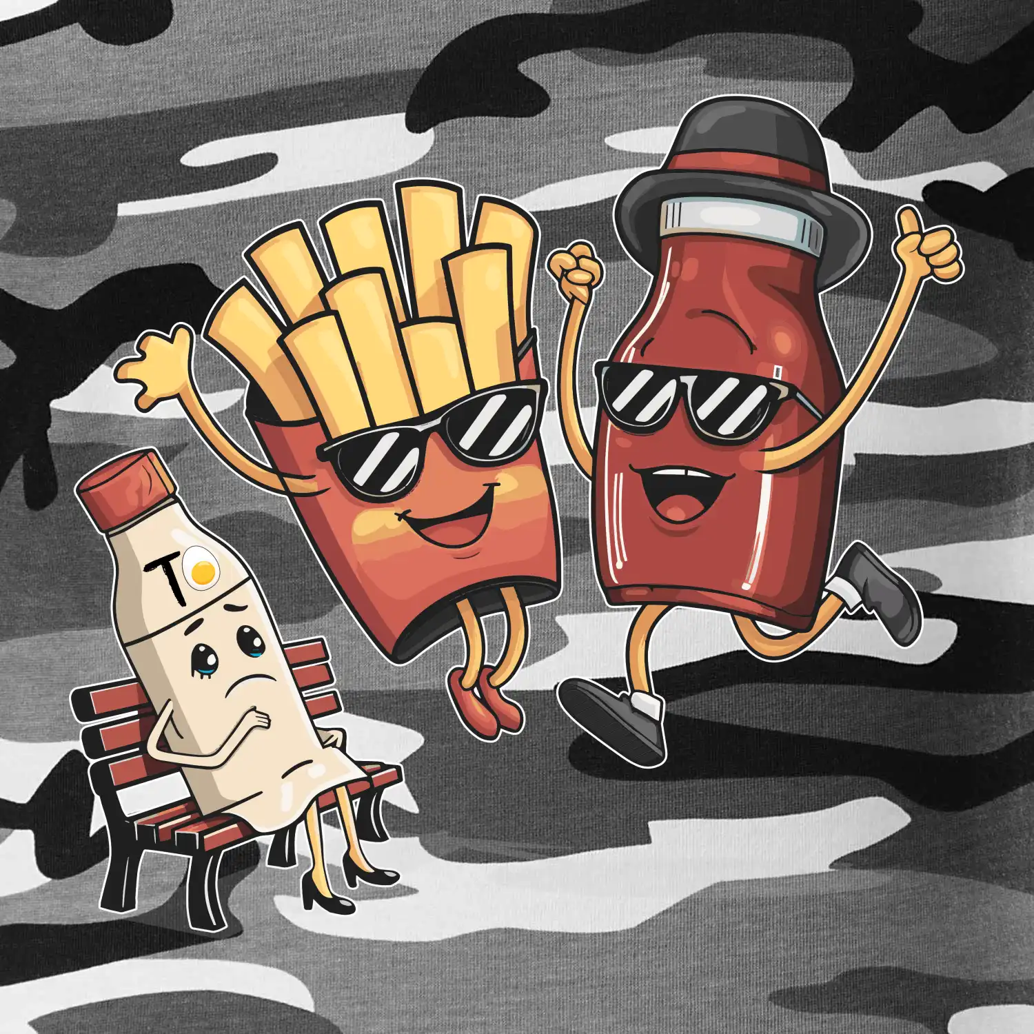 Souboj o hranolky kečup tatarka