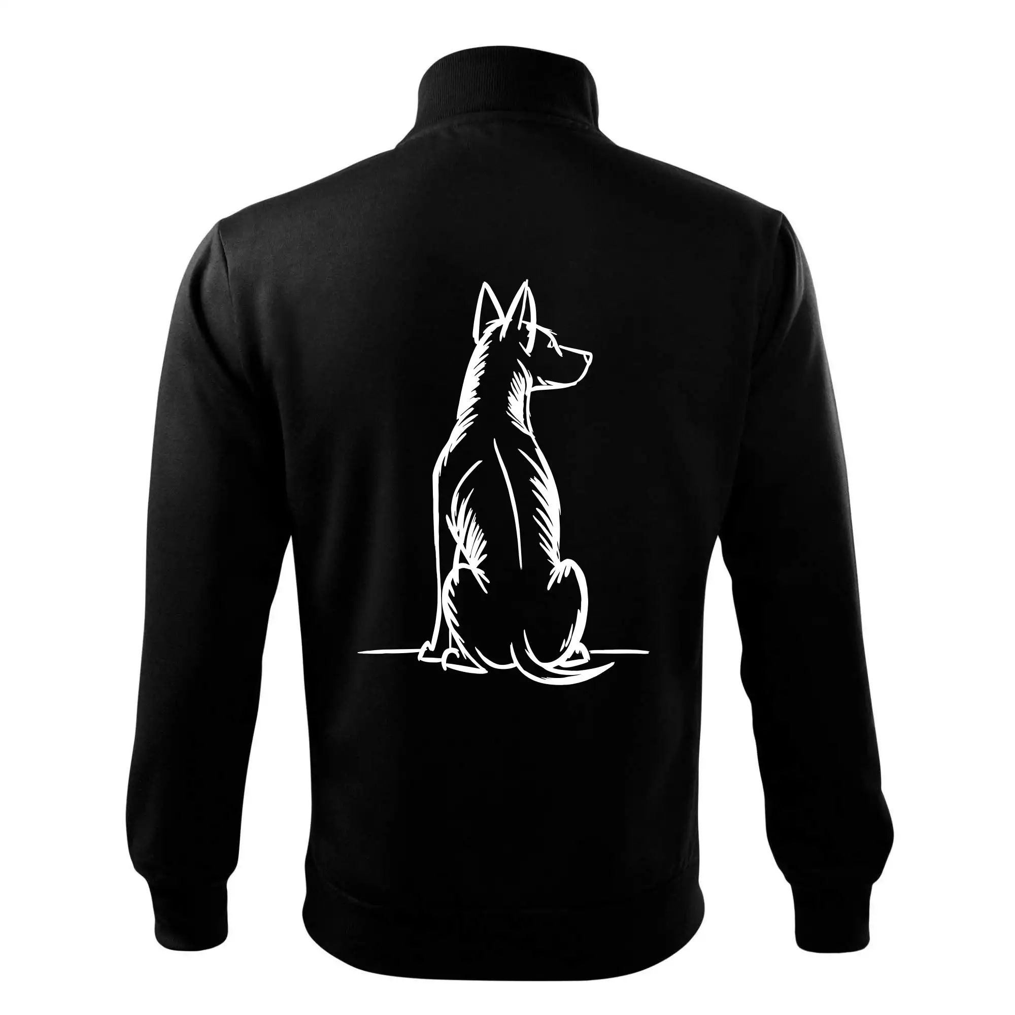 Pes kreslený zezadu