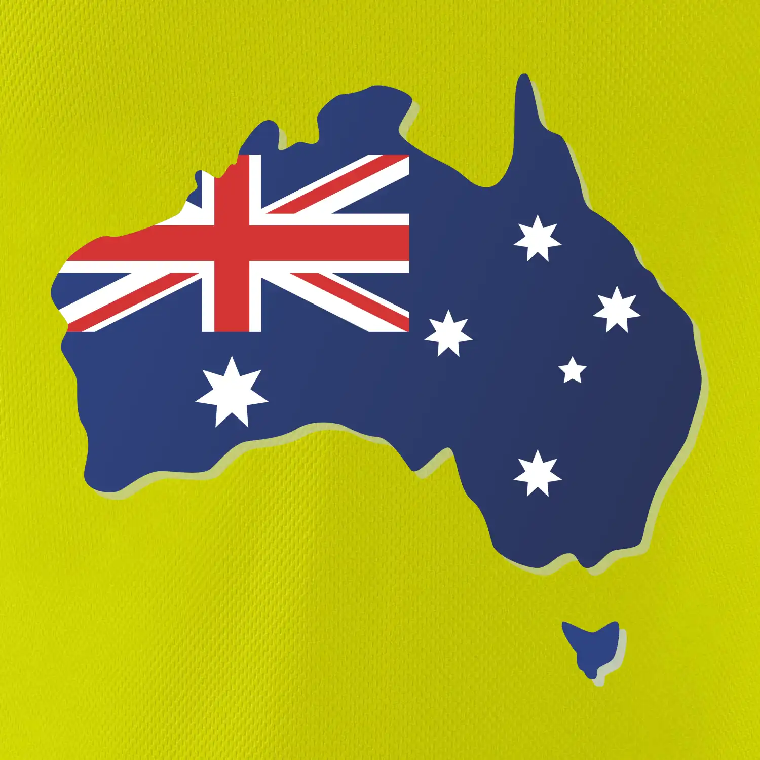 Austrálie - vlajka mapa