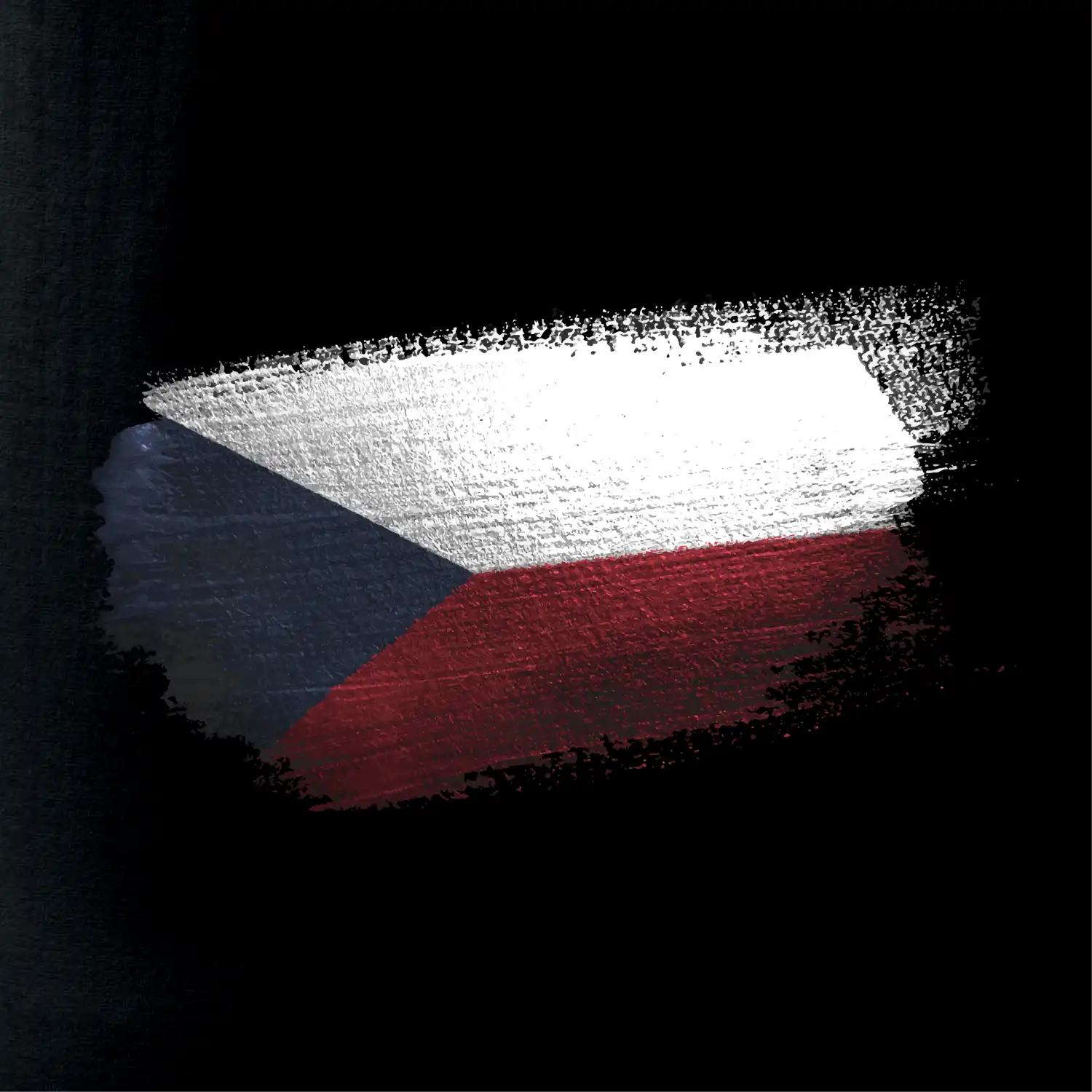 Česká vlajka okousaná