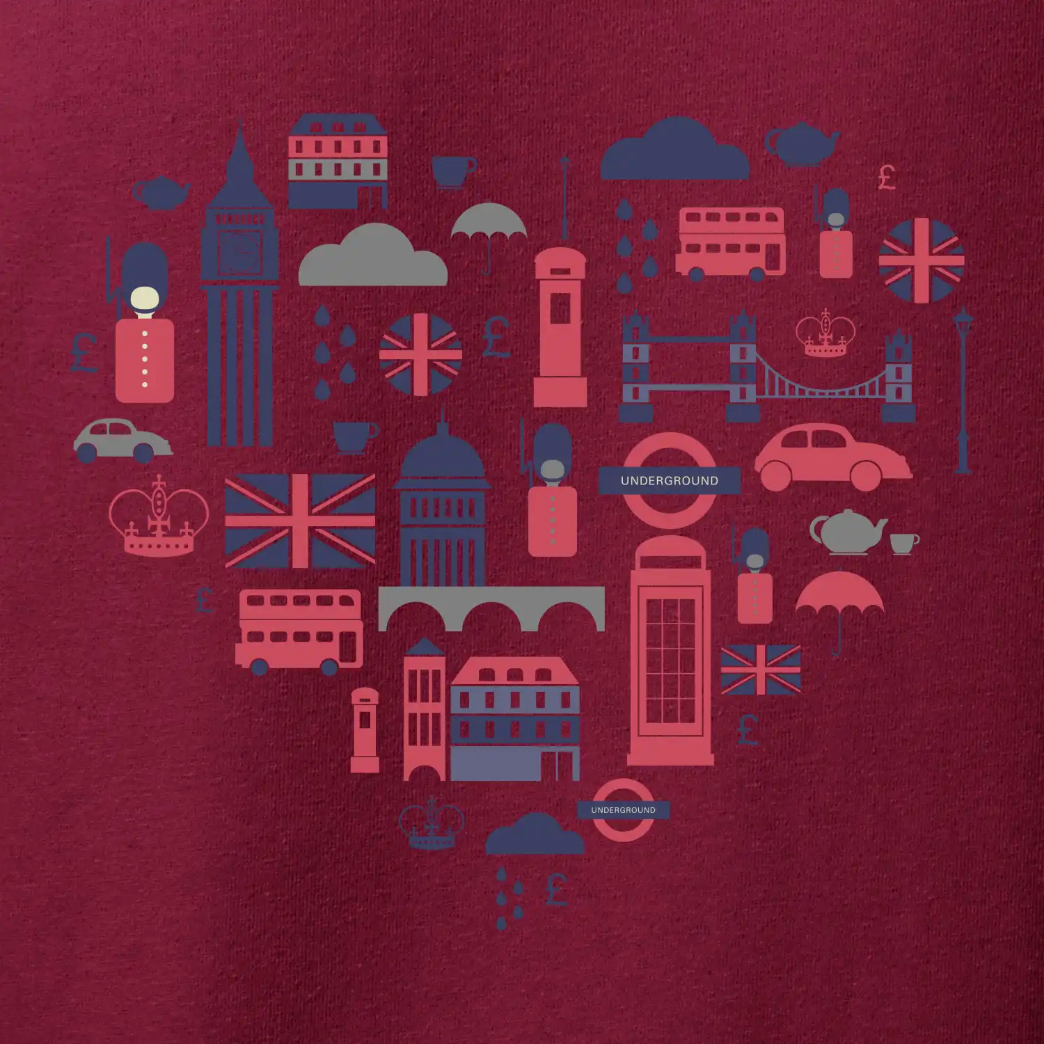 Anglie symboly srdce