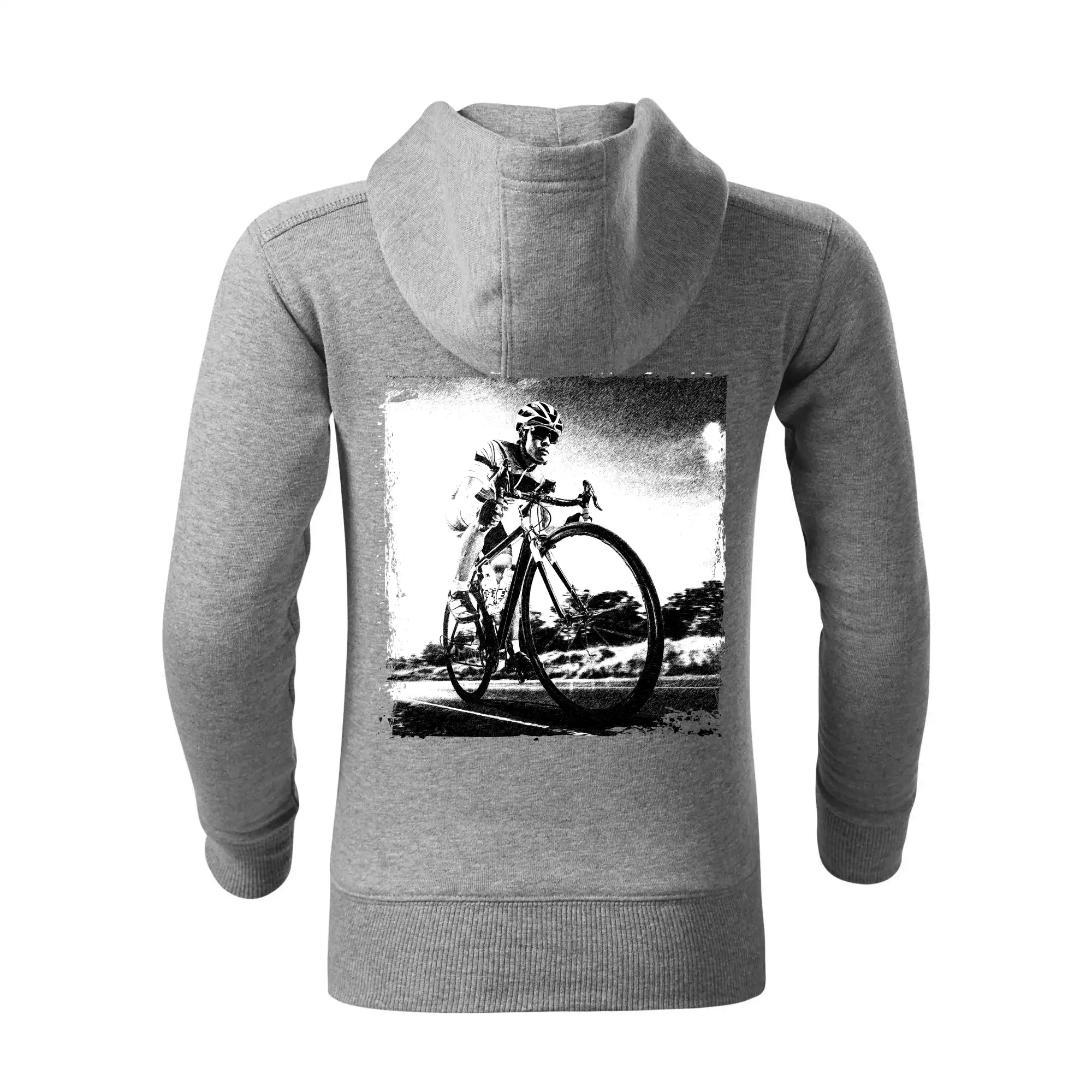 Cyklista černobílá cesta