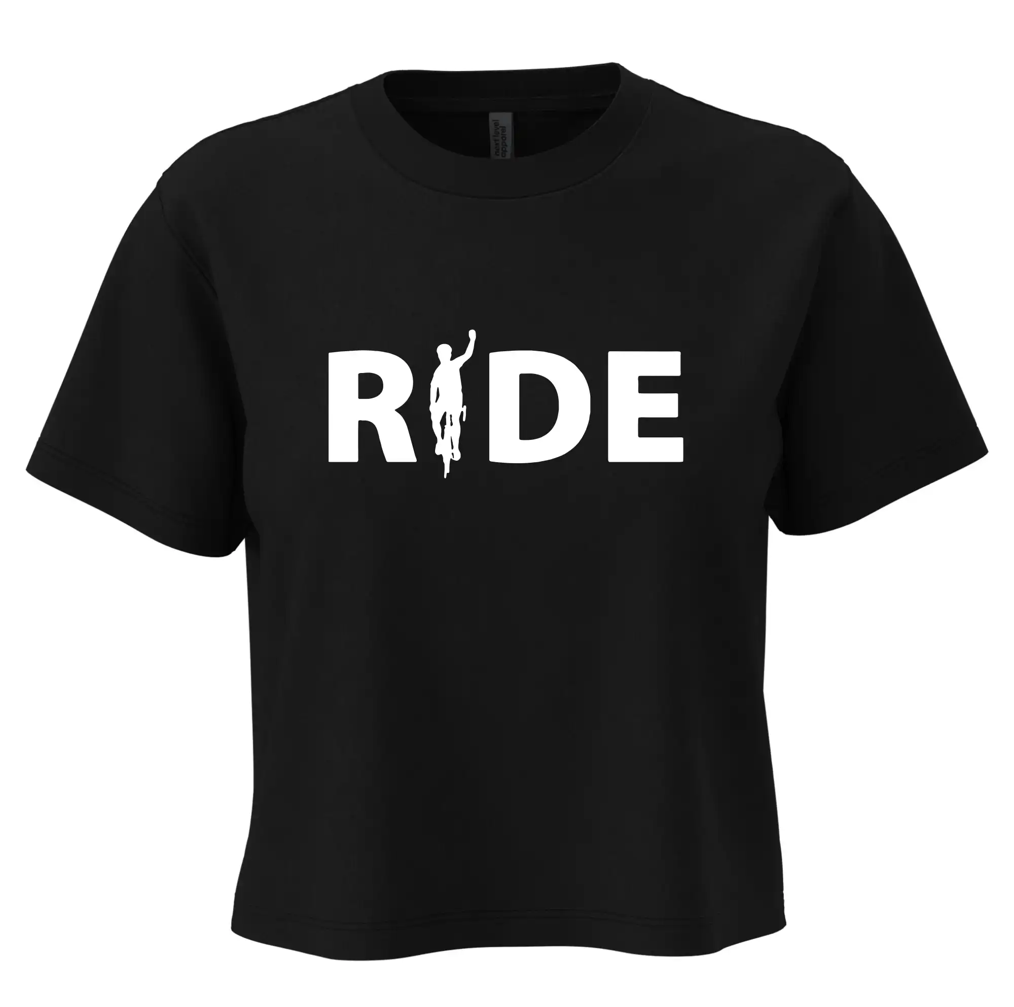 Ride - nápis s cyklistou