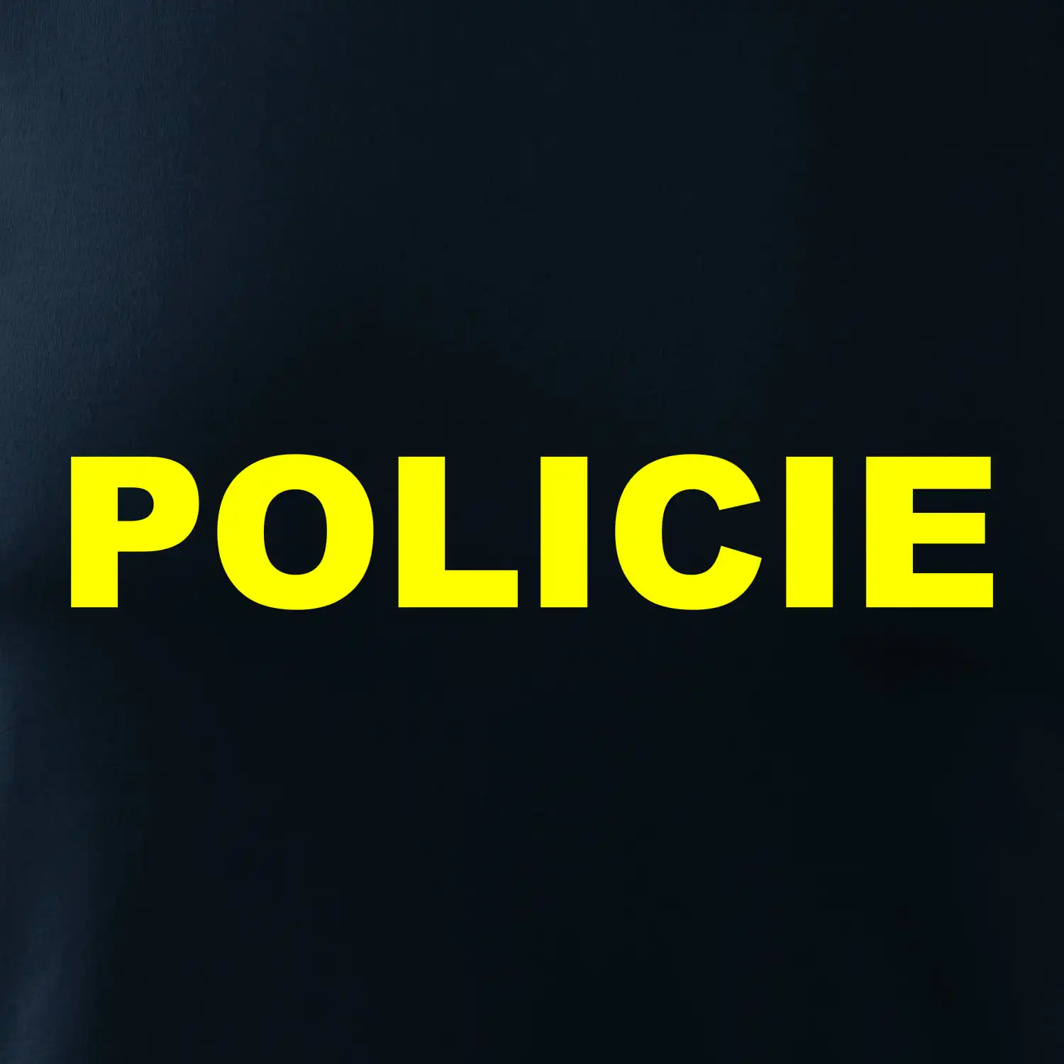 Policie Nápis žlutý