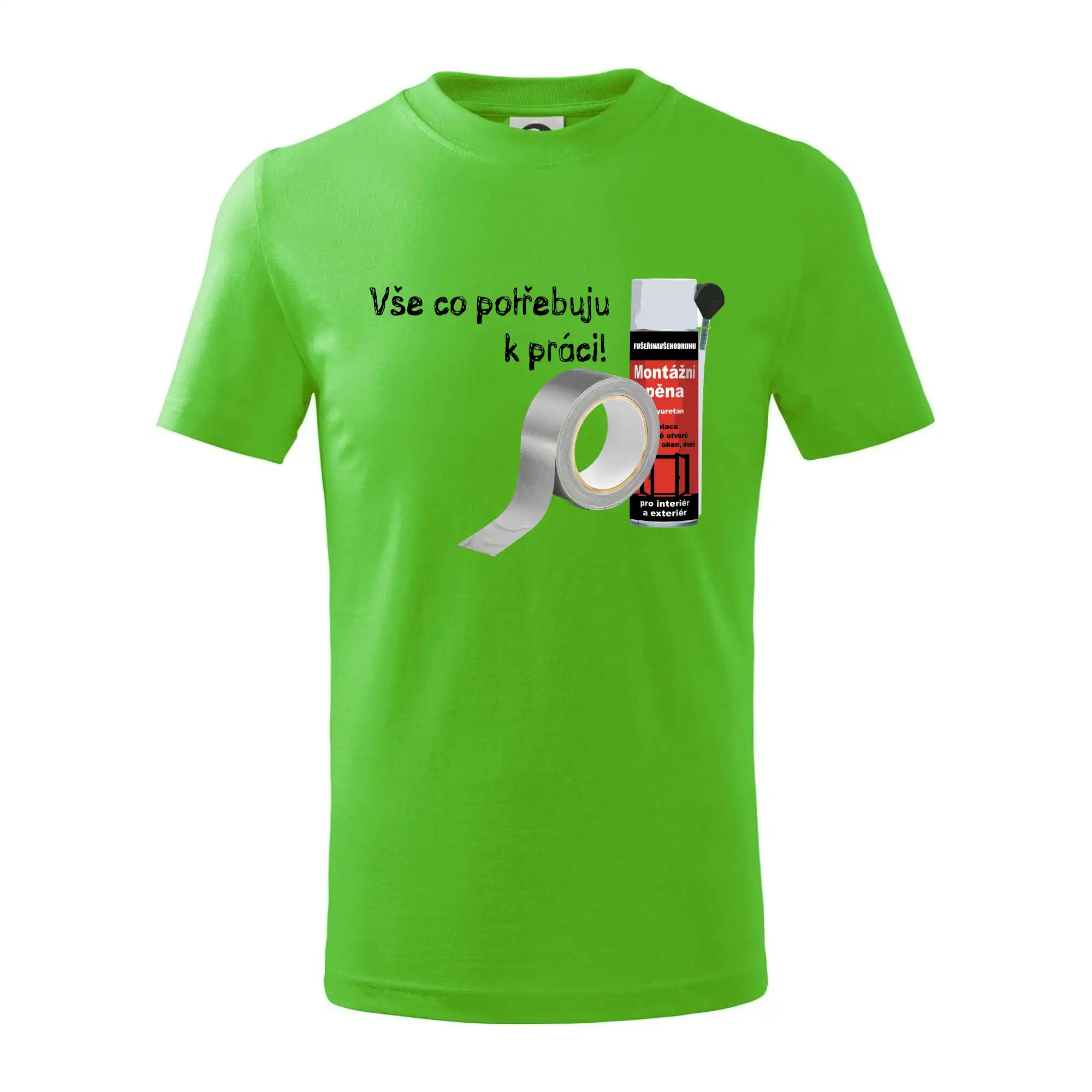 Pěna  a páska - vše co potřebuji k práci