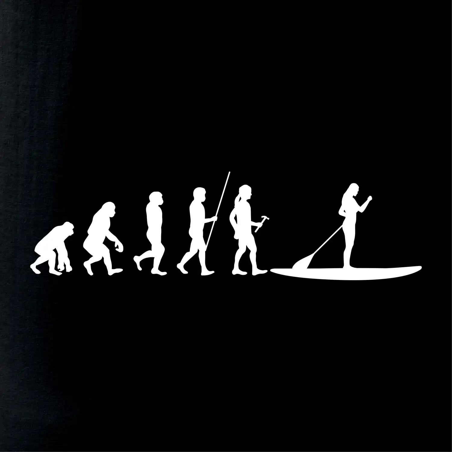 Evoluce paddleboard žena