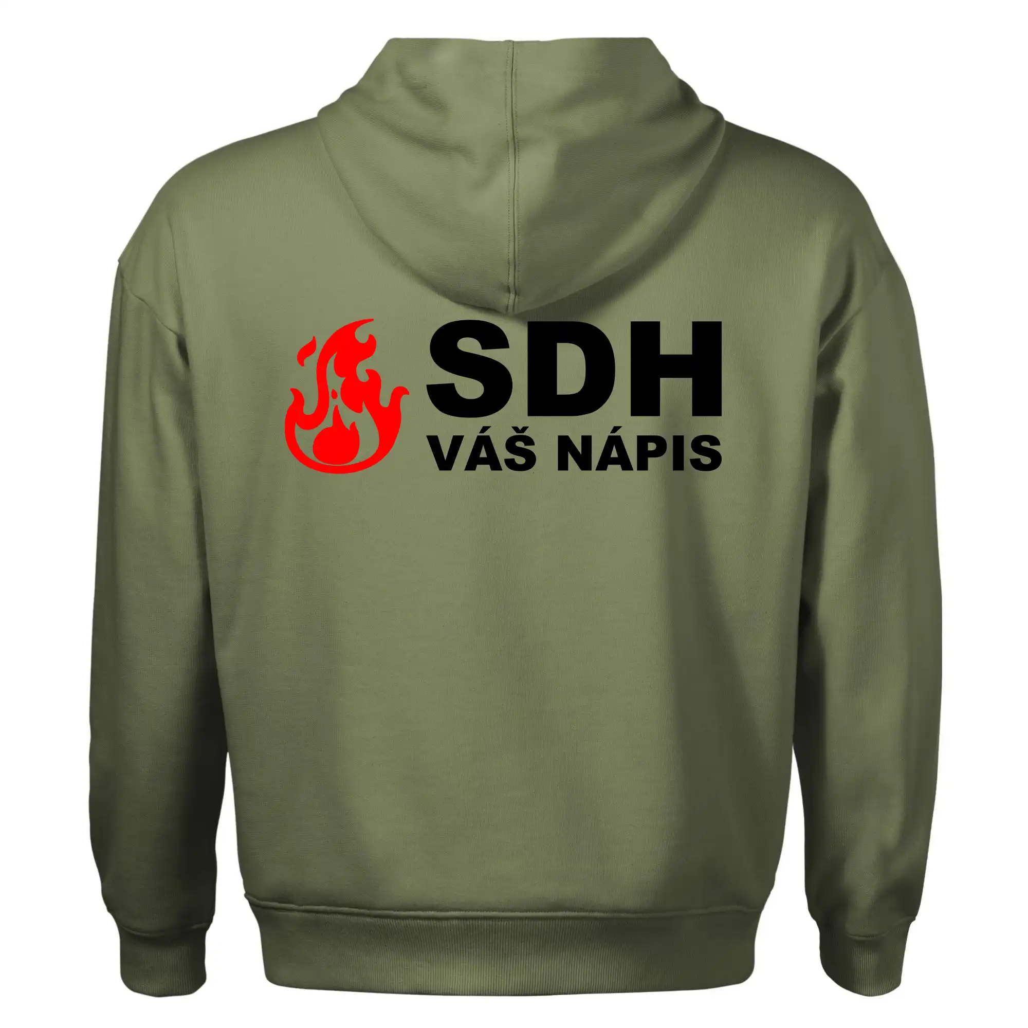 SDH nápis (oheň, název sboru - vlastní nápis)
