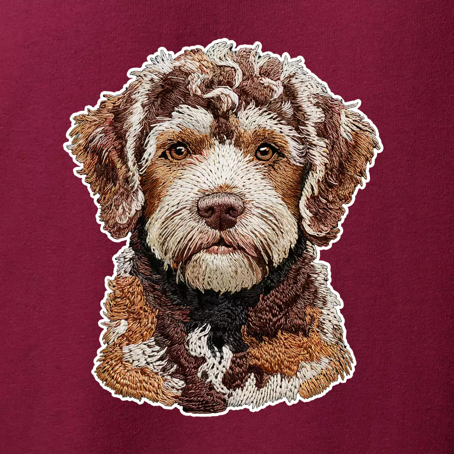 Lagotto romagnolo vyšívaná hlava na prsu