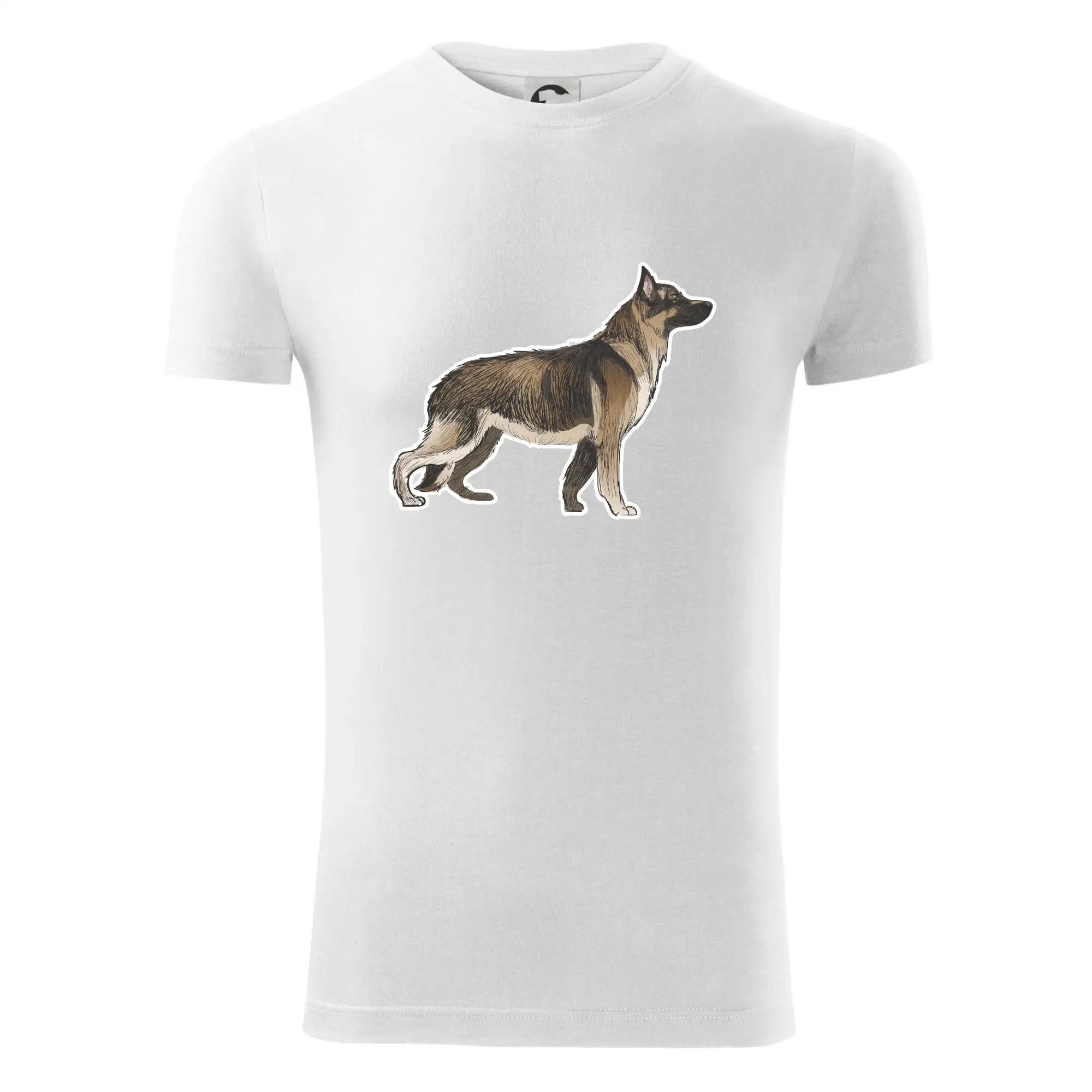 Německý ovčák - hnědý kreslený