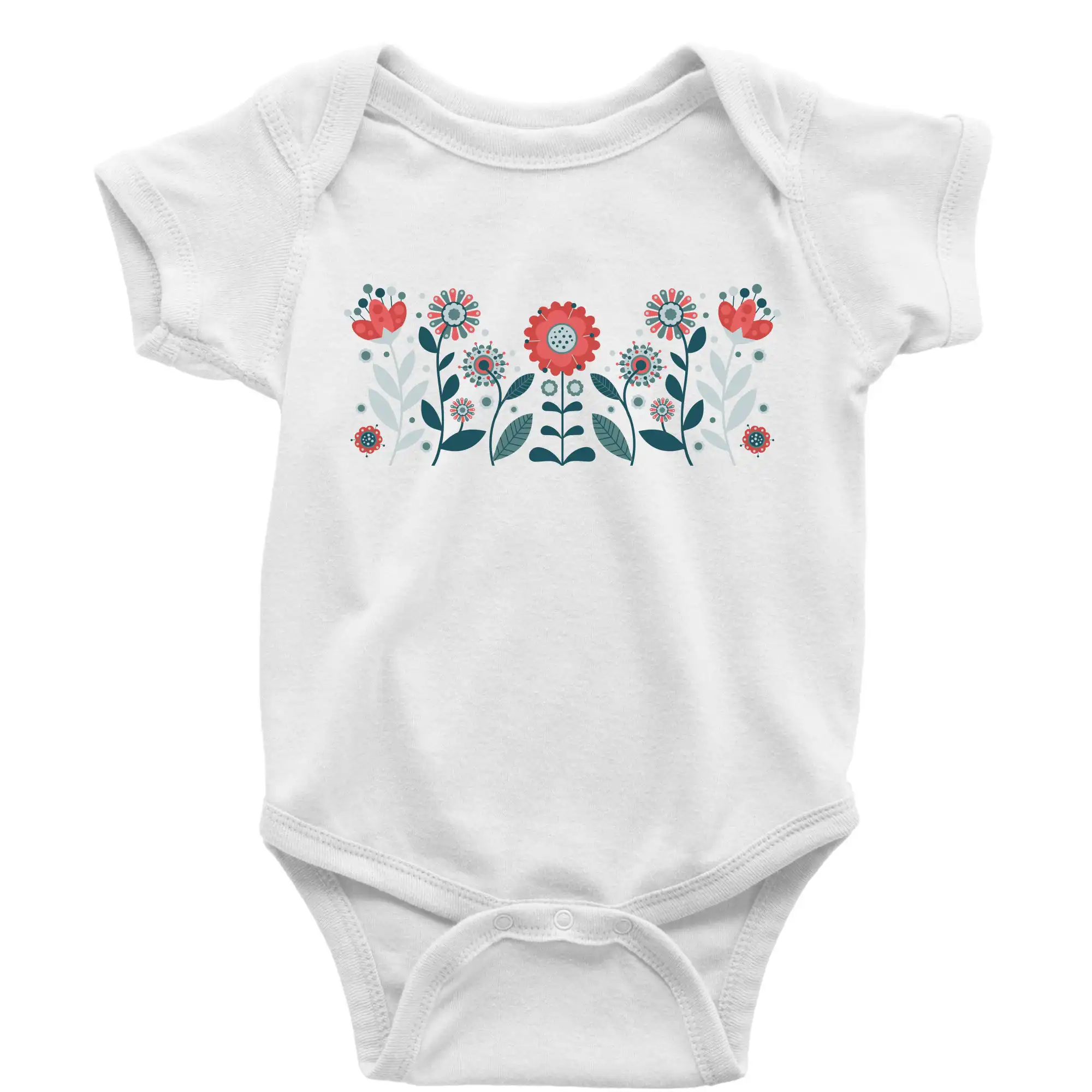 Folklor - květiny v řadě