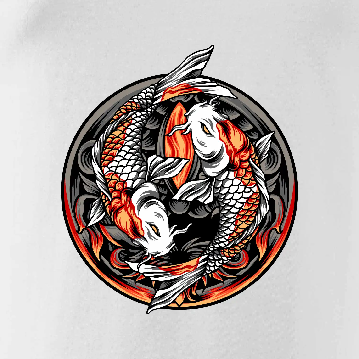 Yin & Yang Koi kapr - oranžový