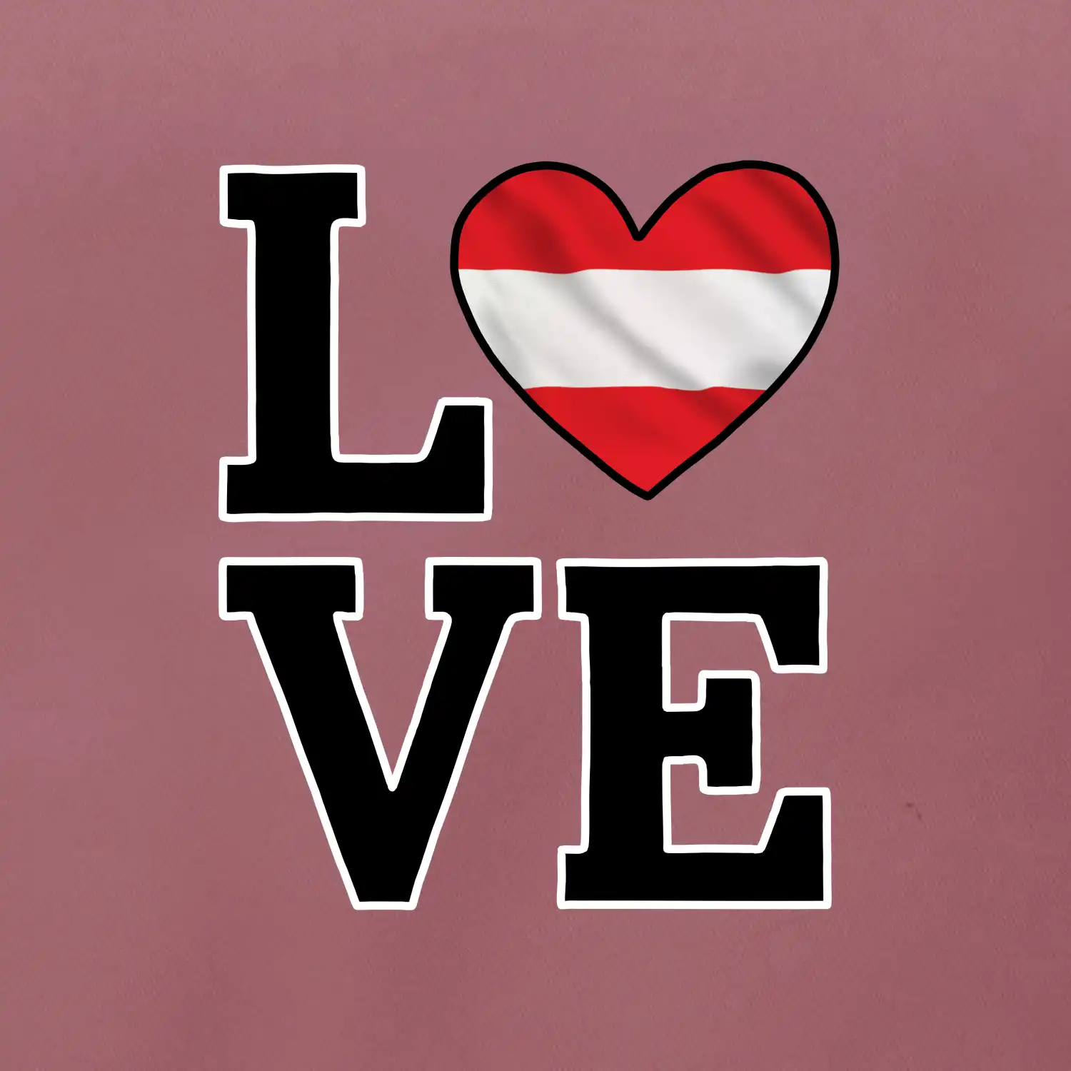 Love Rakouská vlajka