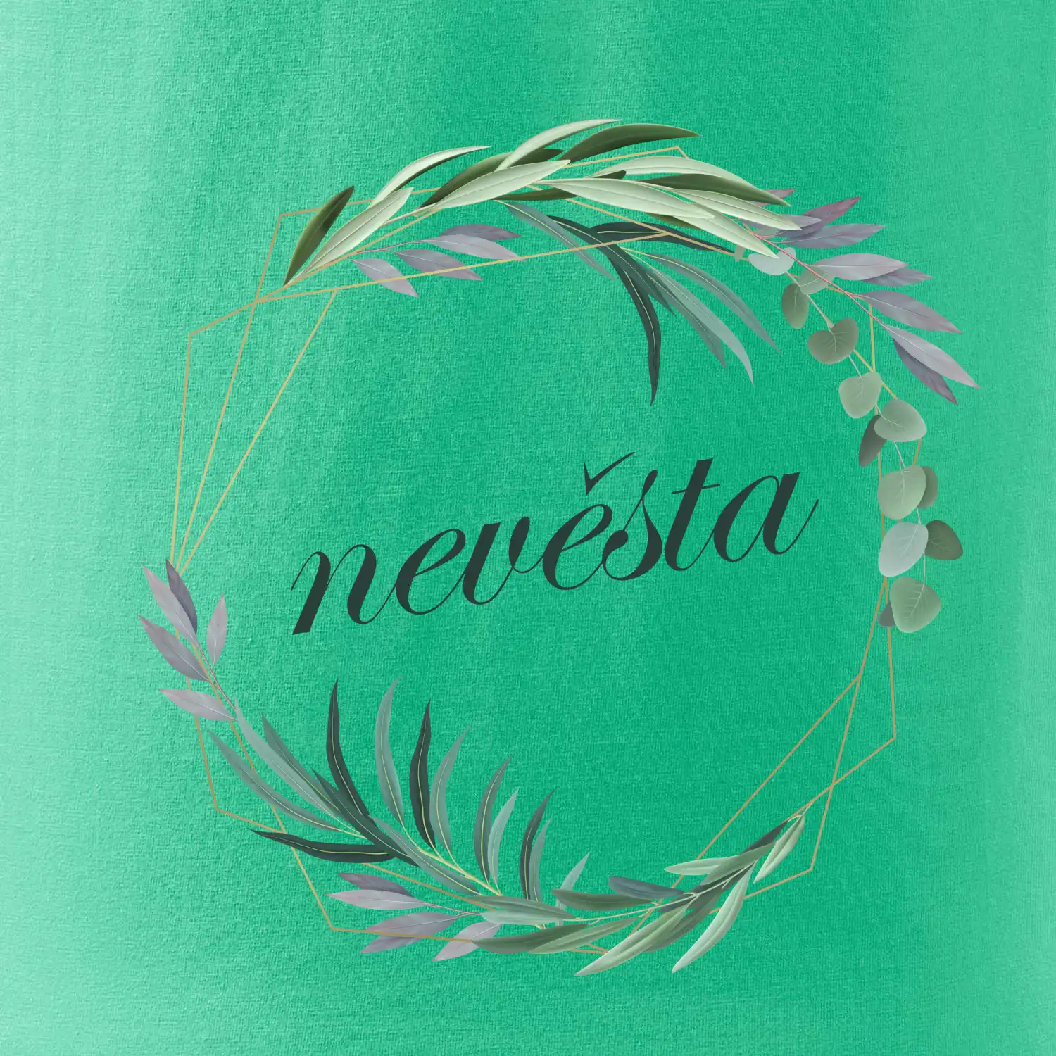 Nevěsta květinový kruh zelený