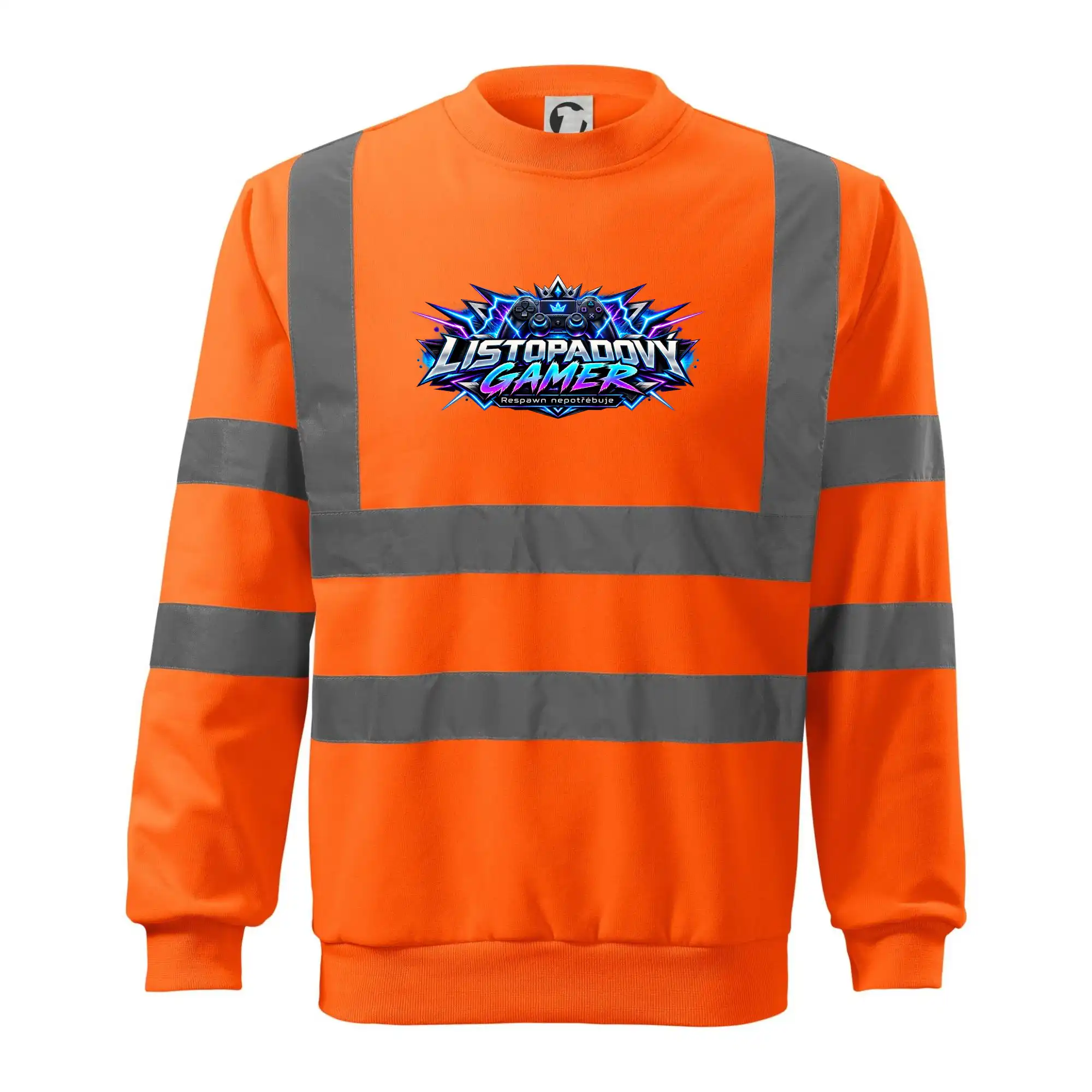 Listopadový gamer s neonovým herním ovladačem