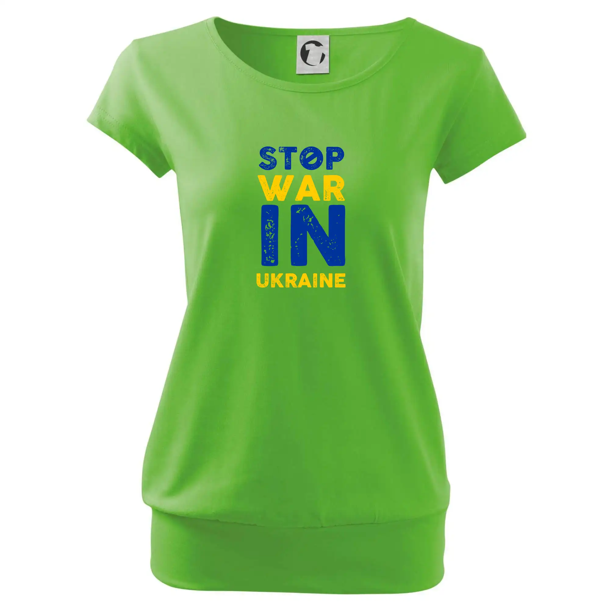 Barevný nápis Stop war in ukraine
