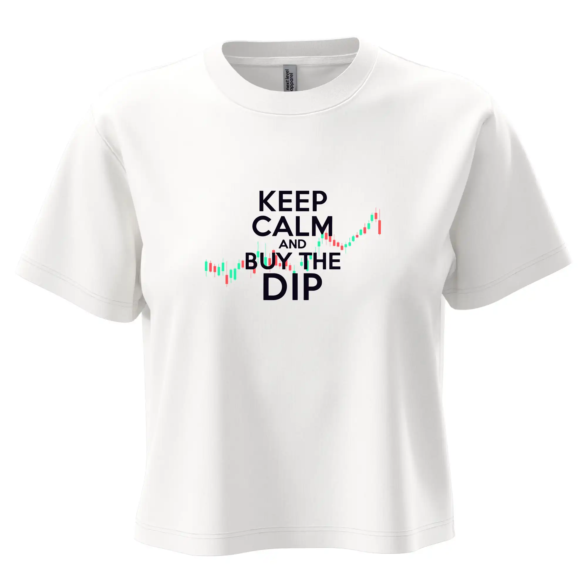Zeleno červený graf Keep Calm and Buy the Dip