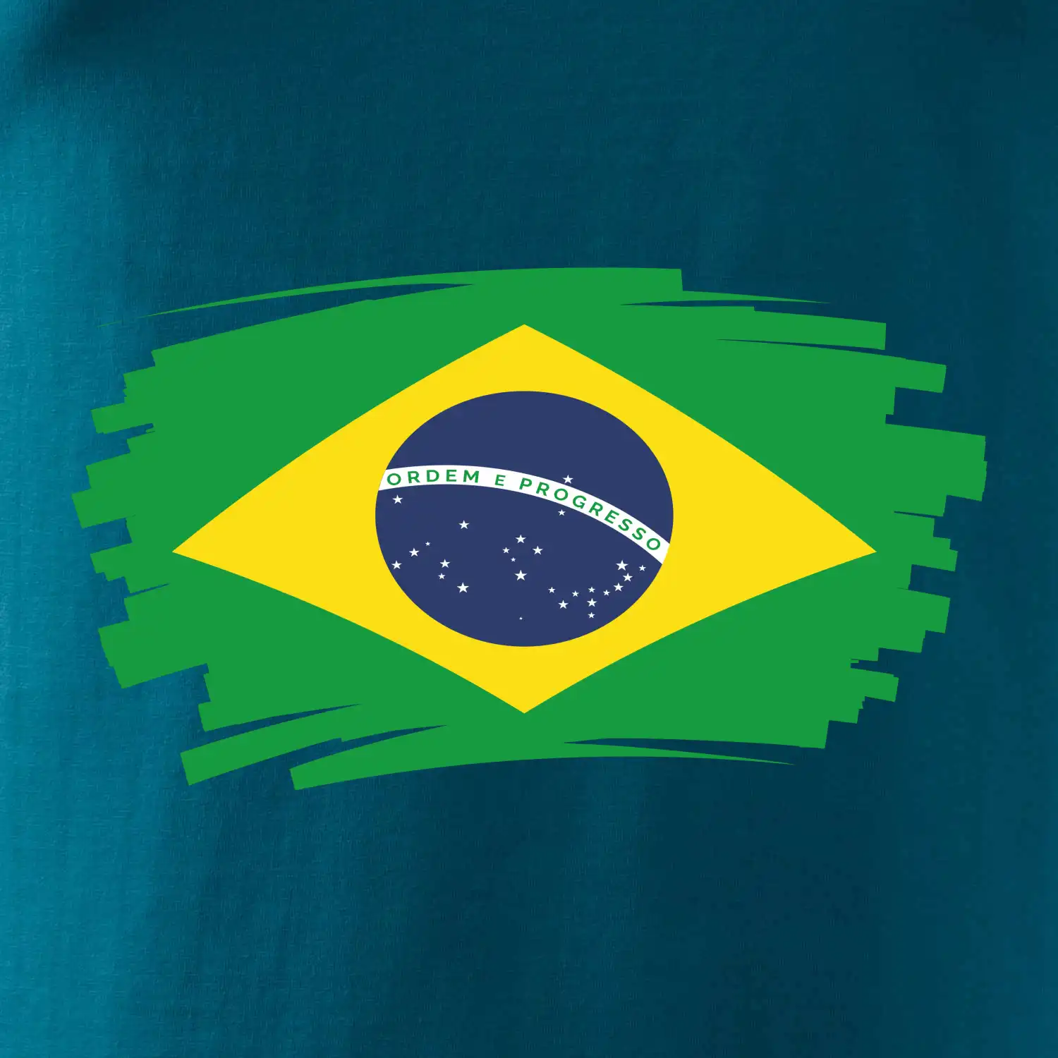 Brazílie vlajka štětkou