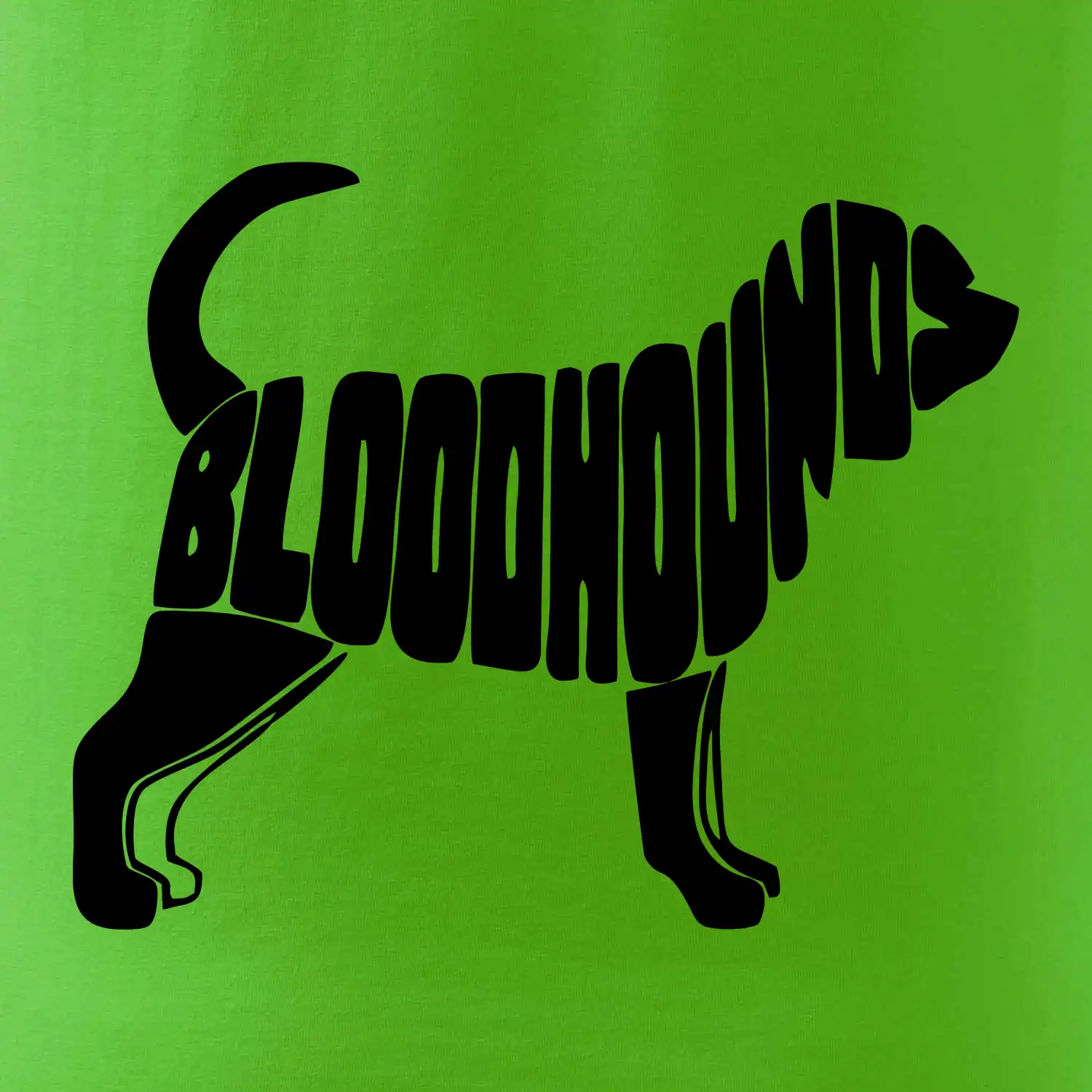 Bloodhound nápis v těle