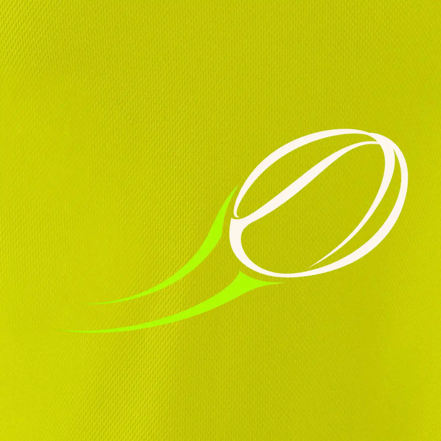 Minimalistický ragbyový míč v pohybu