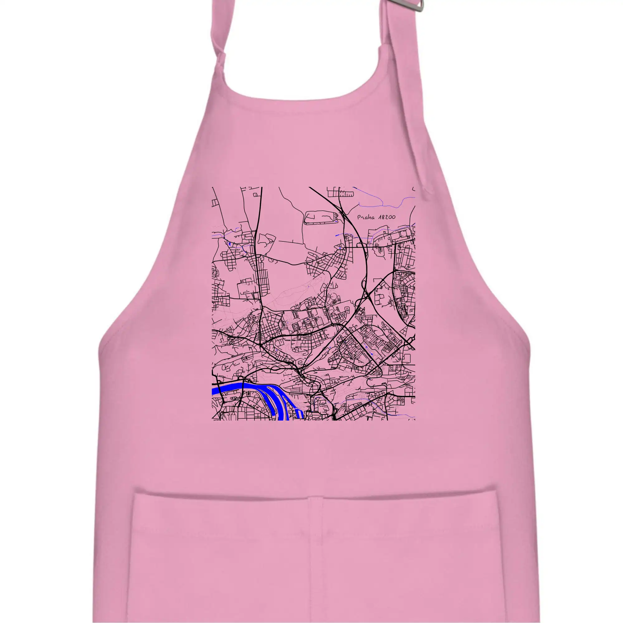 Praha 18200 - Mapa s vodními toky