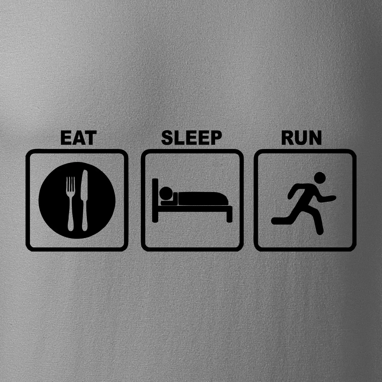 Eat sleep run čtverce