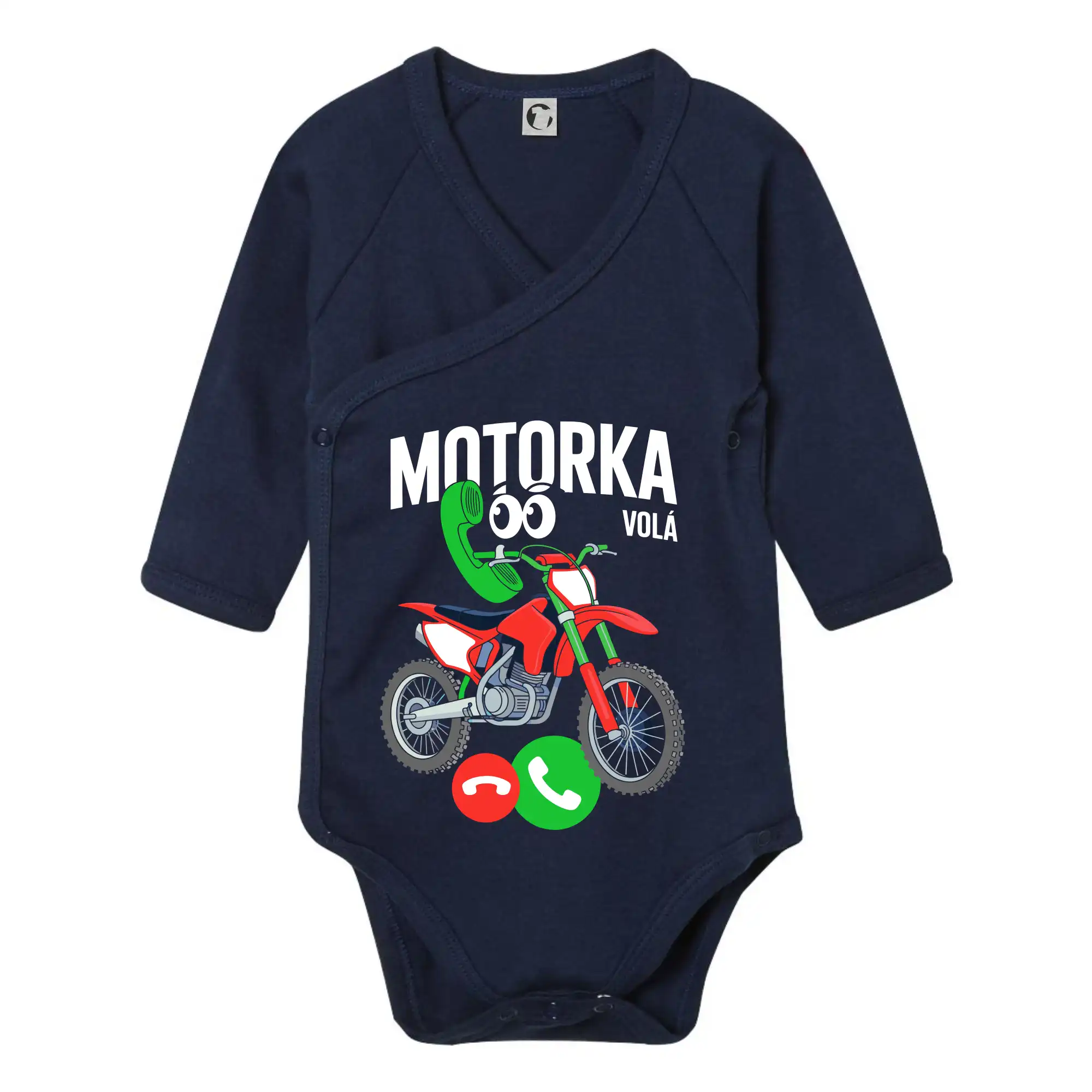 Karikatura motorka cross volá