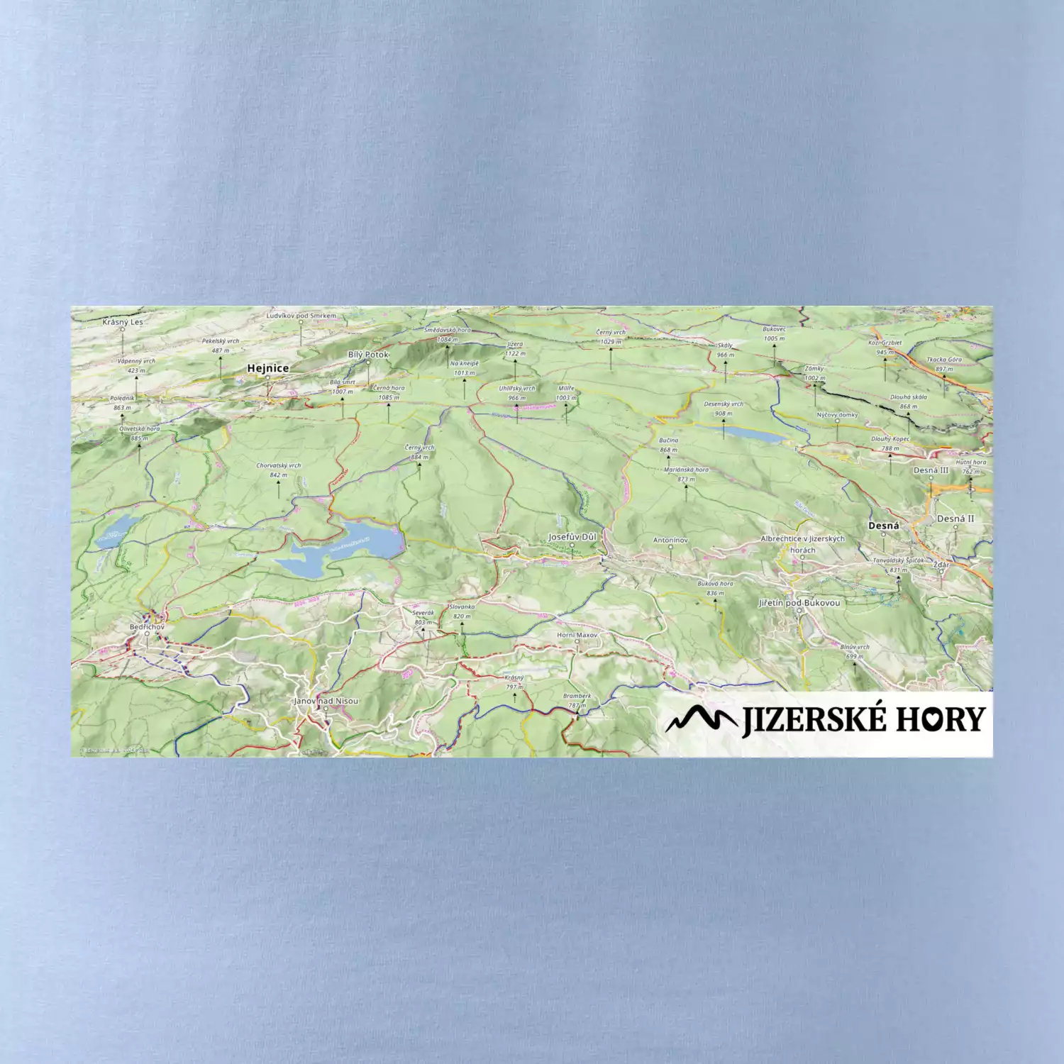 Jizerské hory mapa