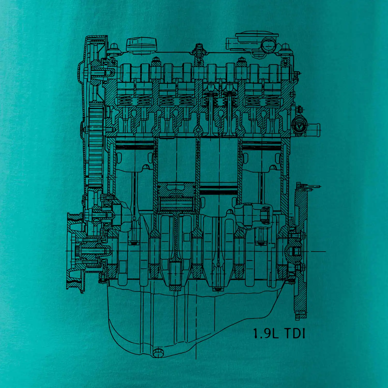 Motor Škoda/ VW 1.9L  TDI ze předu