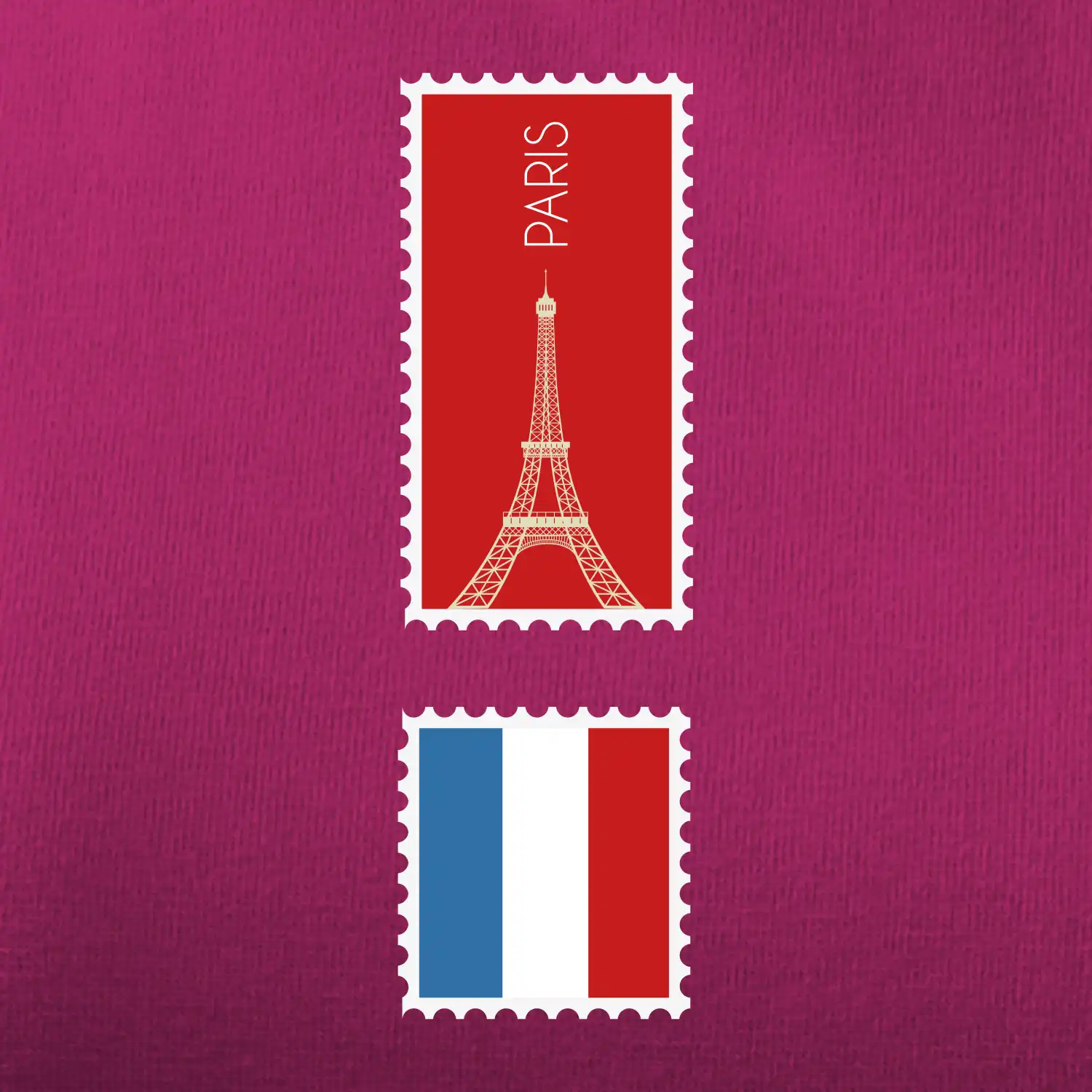 Paříž známka barevná