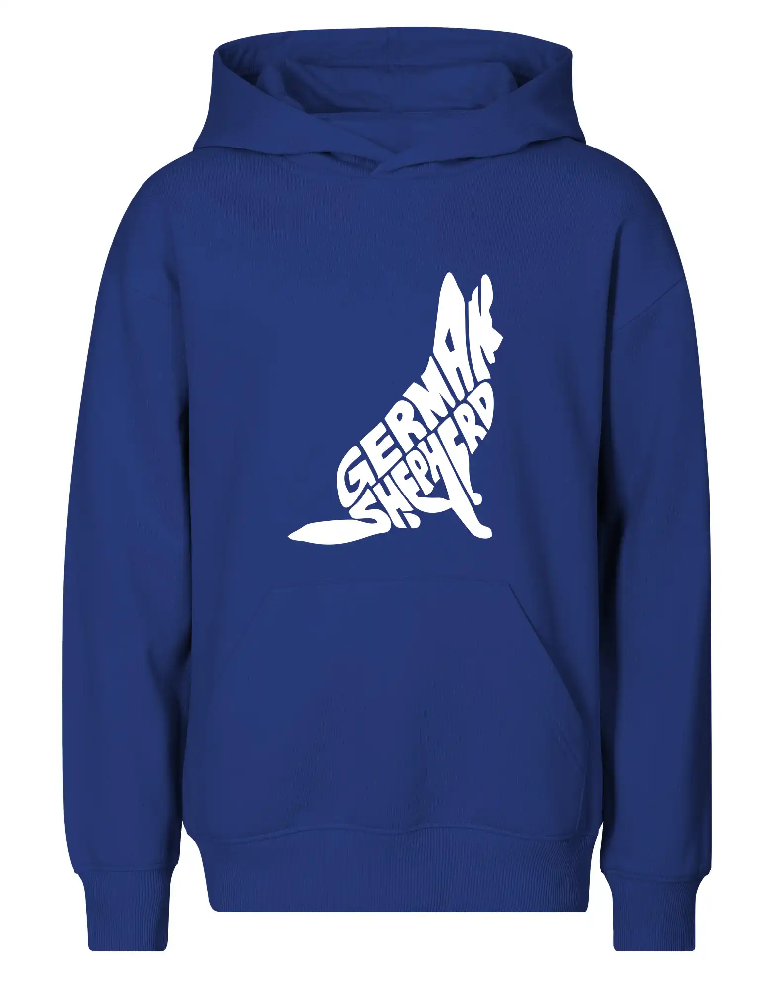 Německý ovčák sedící napis