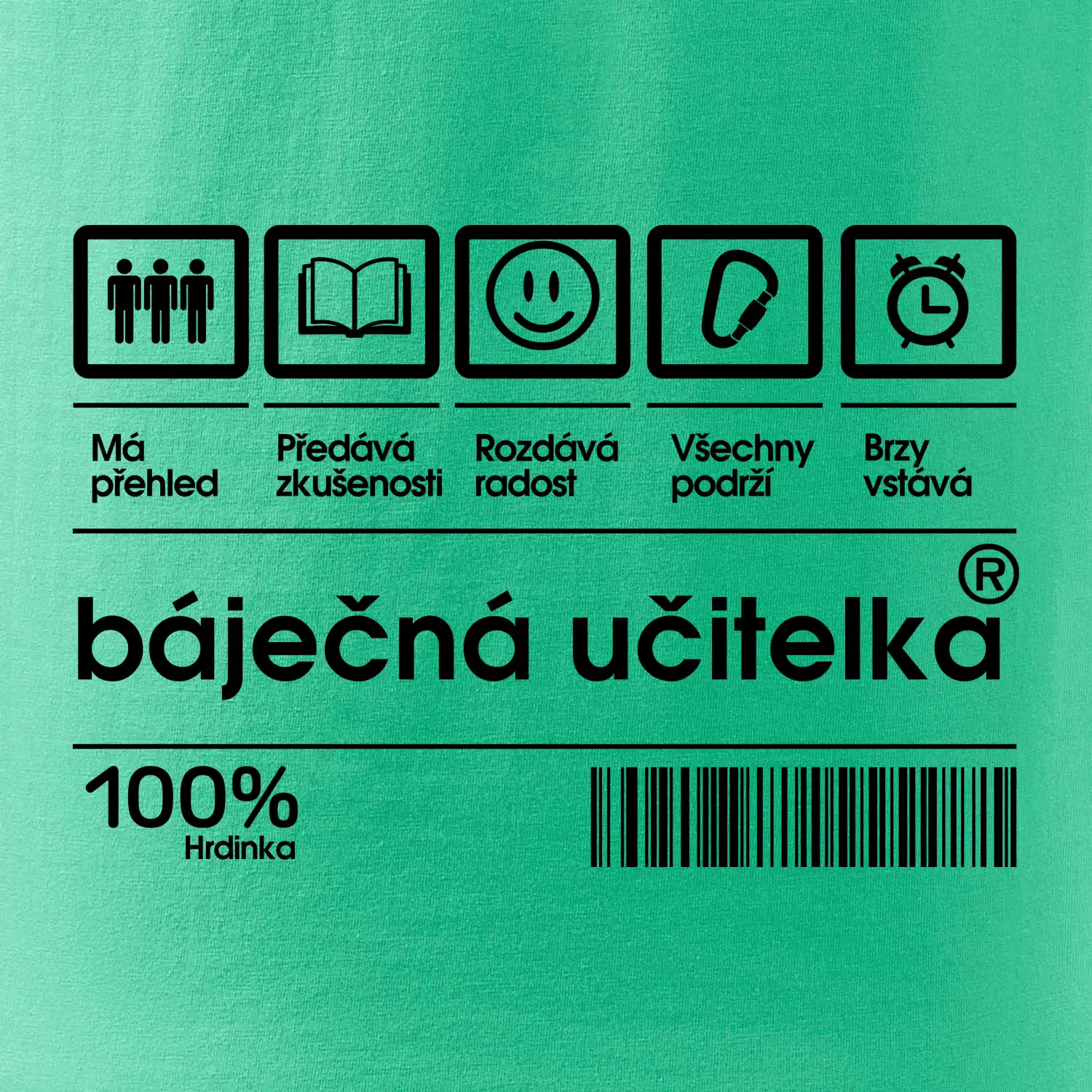 Čárový kód  - Báječná učitelka