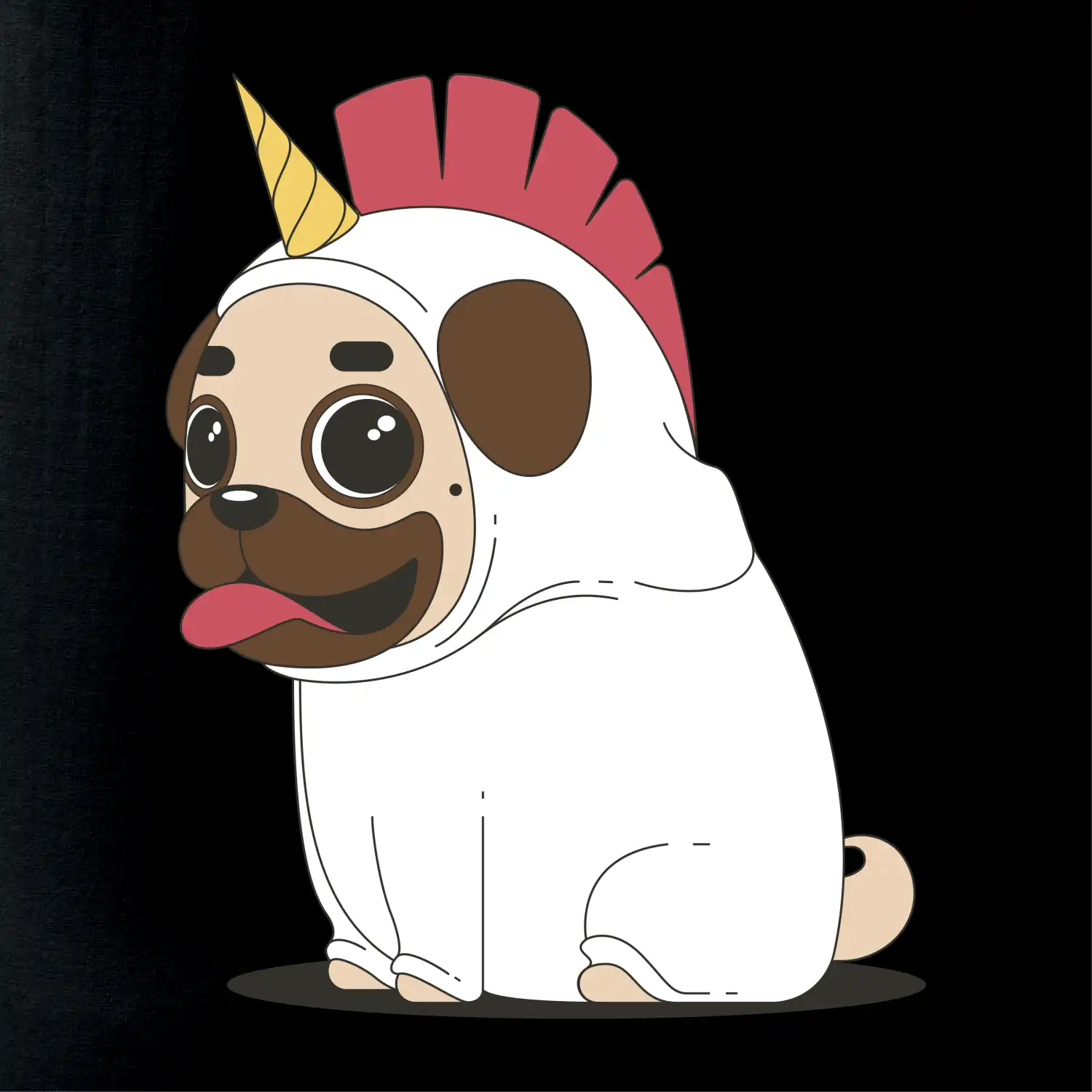 Mops a jednorožec