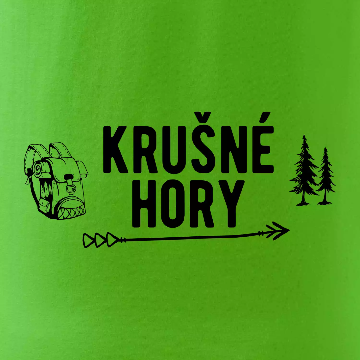 Krušné hory nápis