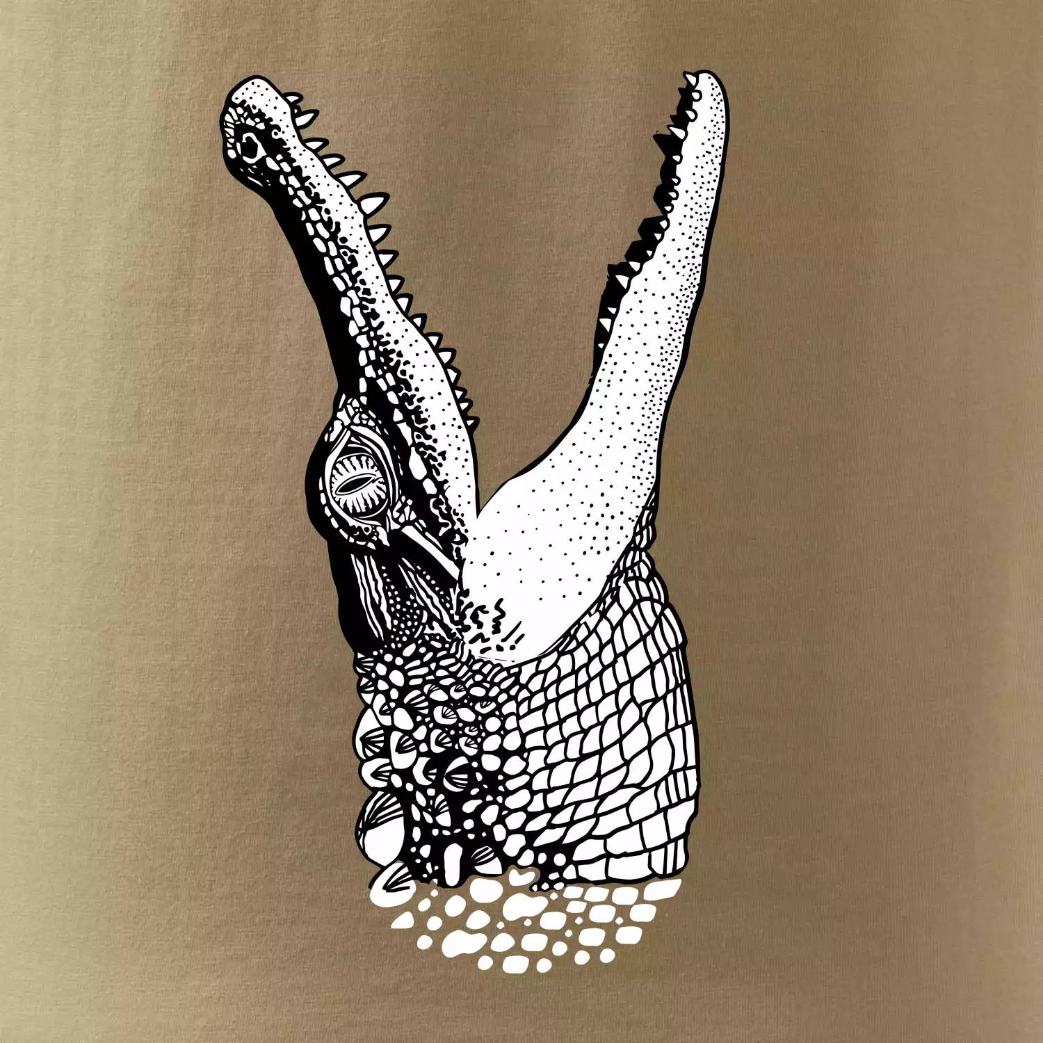 Krokodýl kreslený (Pecka design)