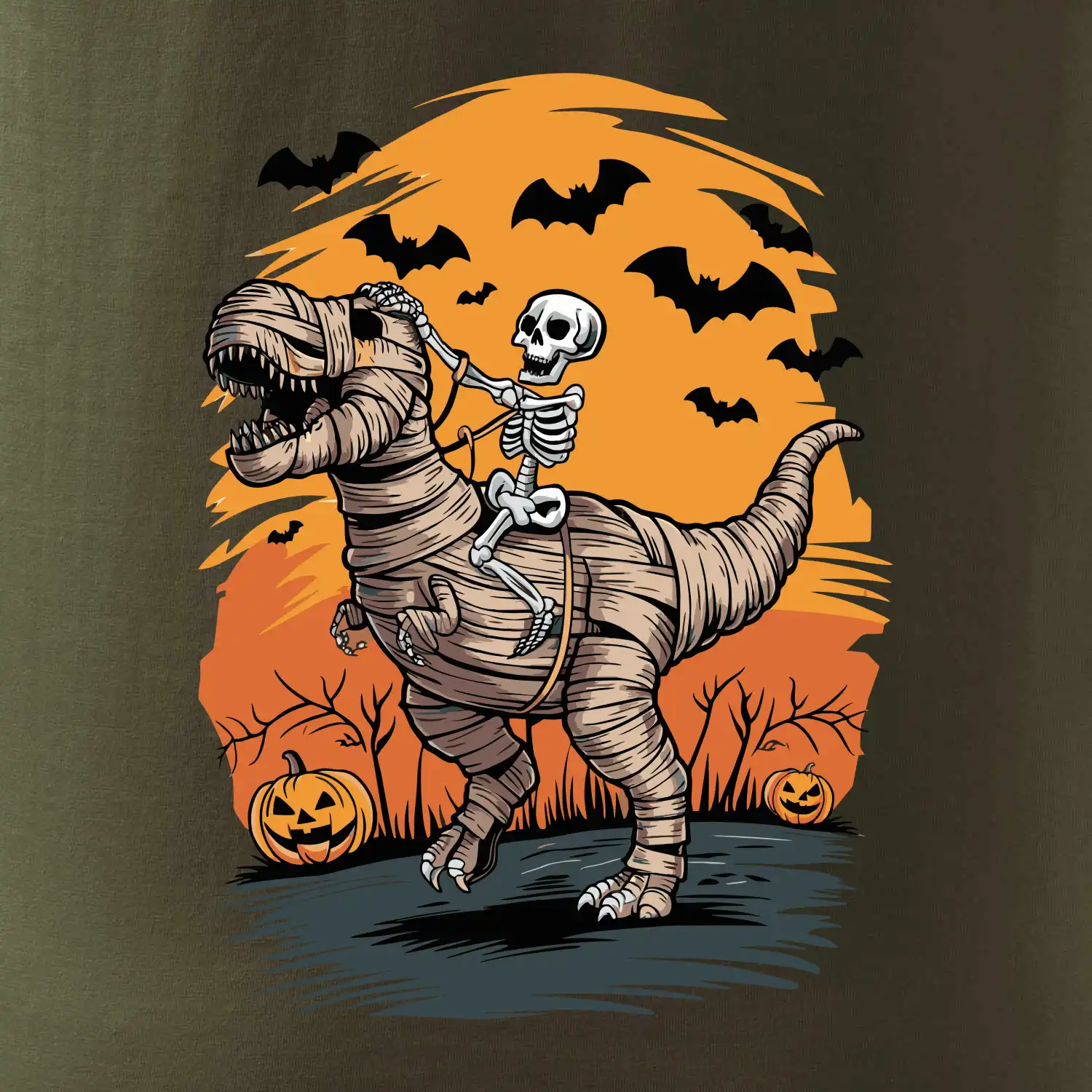Halloween - dinosaurus a kostra