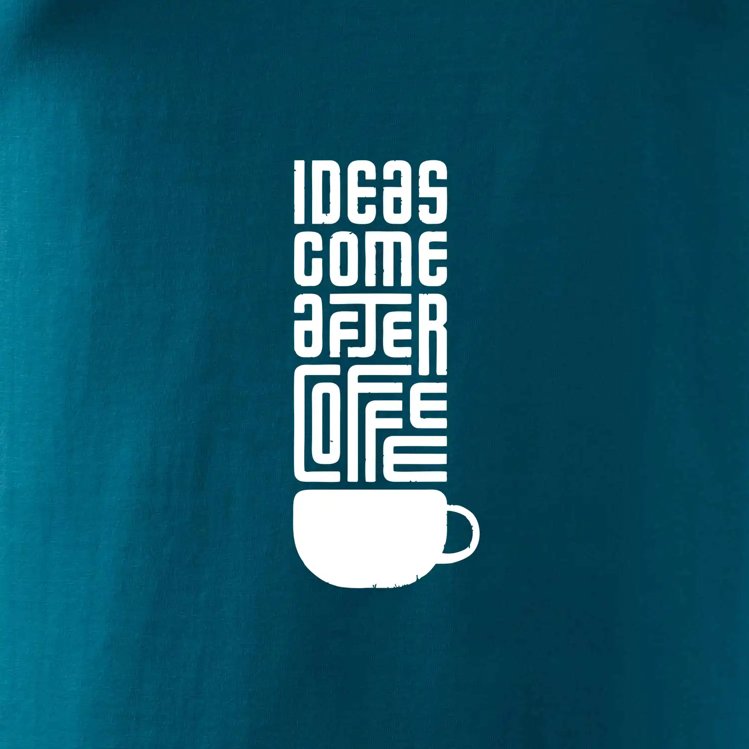 Ideas come after coffee
