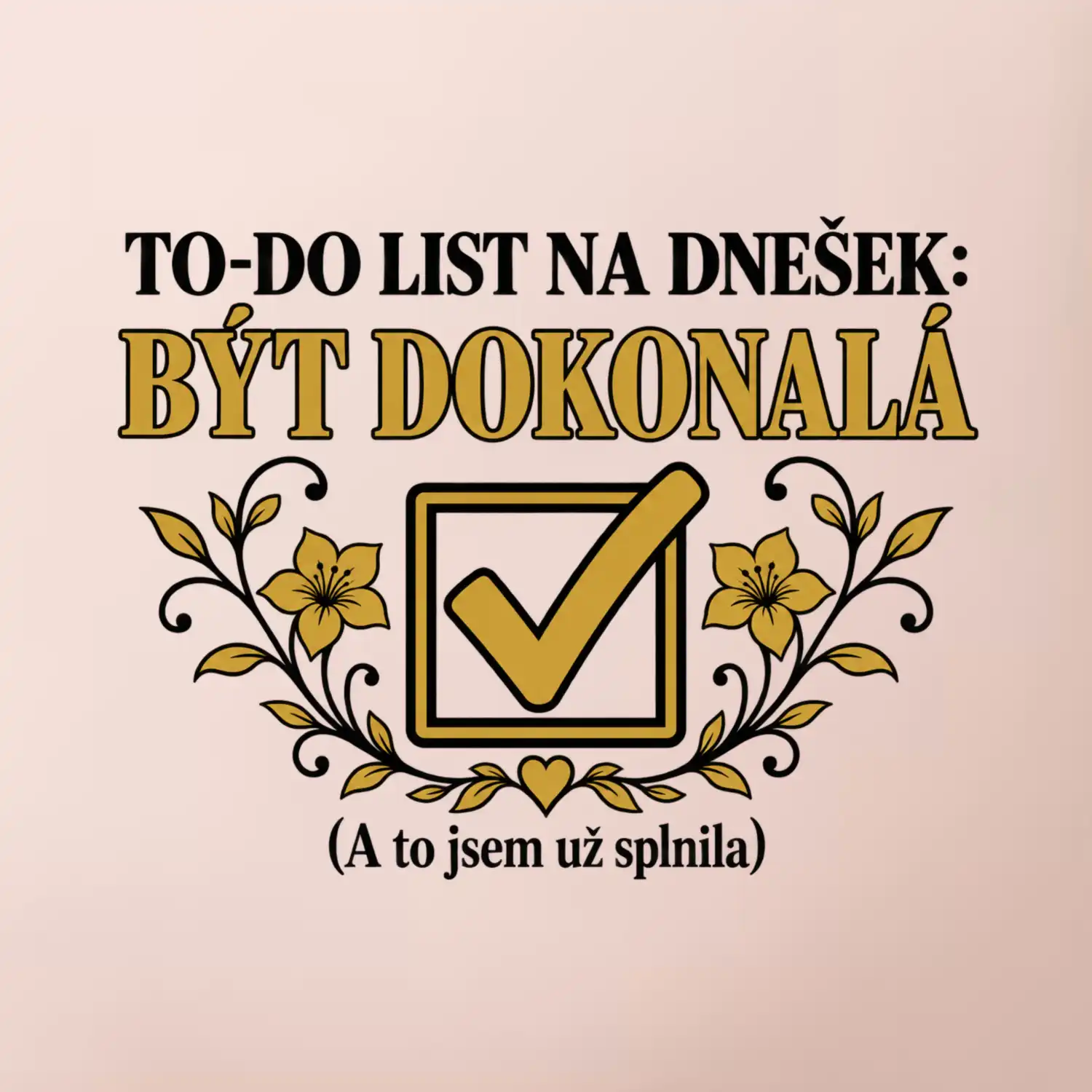 To-Do list na dnešek Být dokonalá