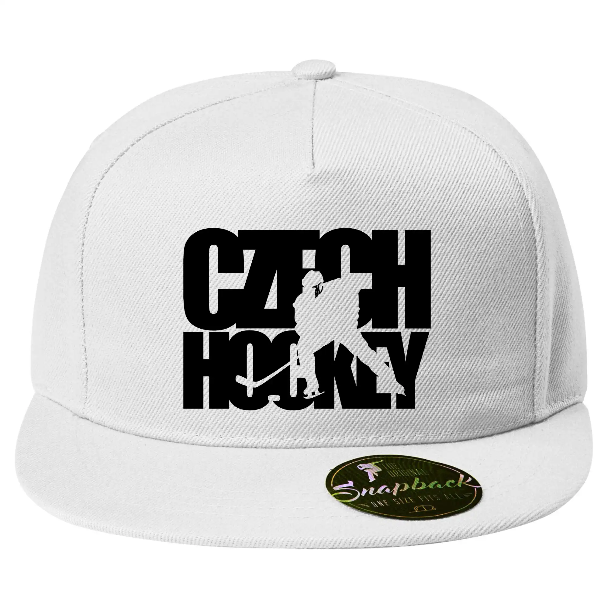 Czech hockey - nápis s hokejistou - Mistrovství světa v ledním hokeji 2026