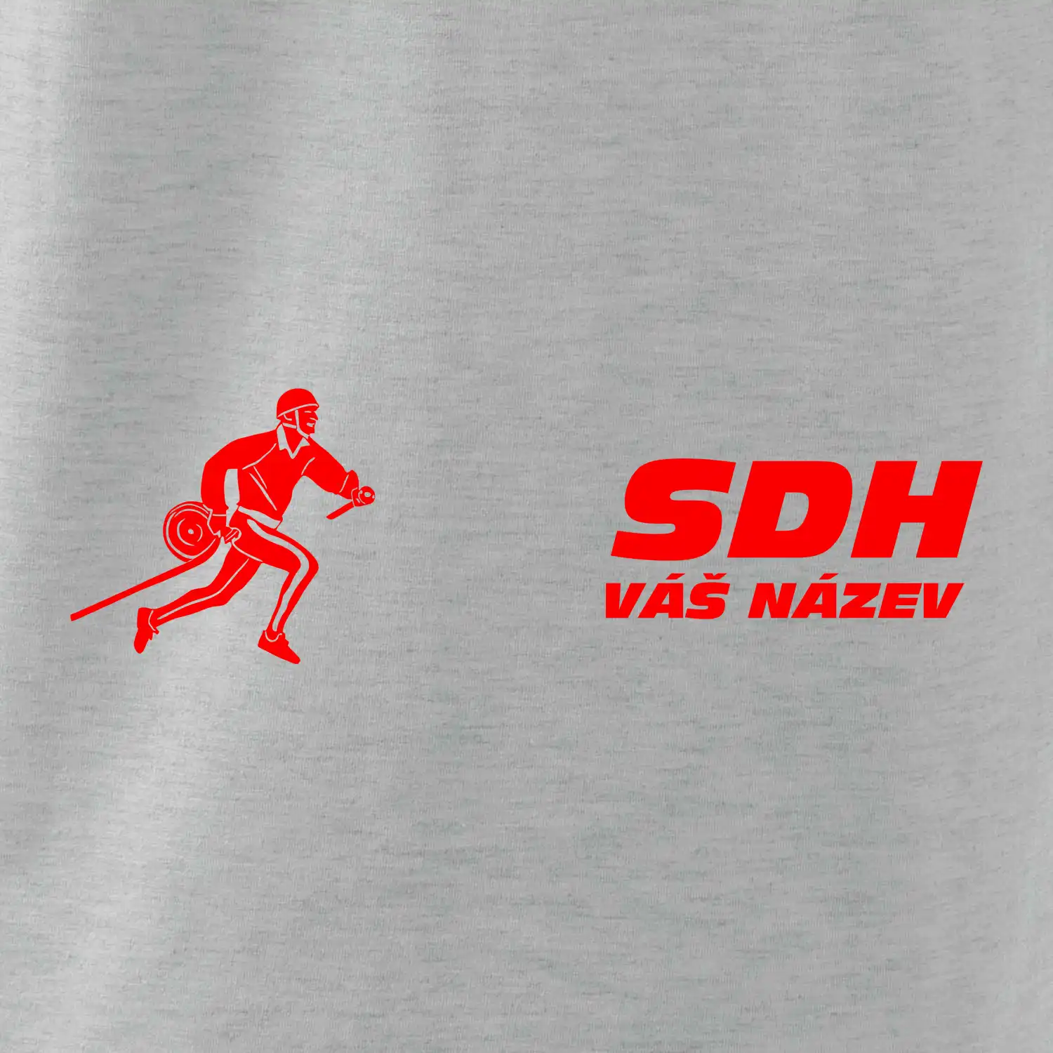 Hasičský sport SDH + váš název ČERVENÁ