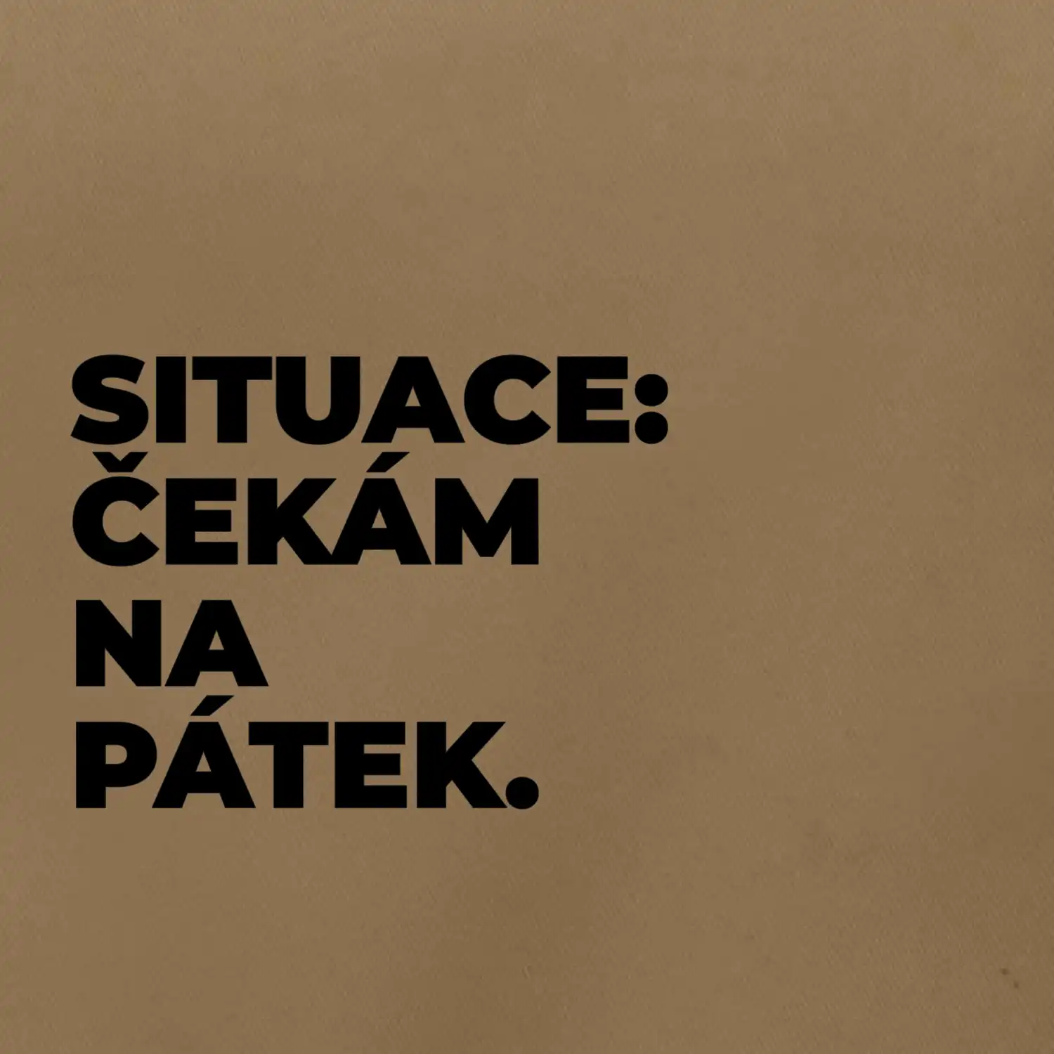 SITUACE:  ČEKÁM NA PÁTEK.