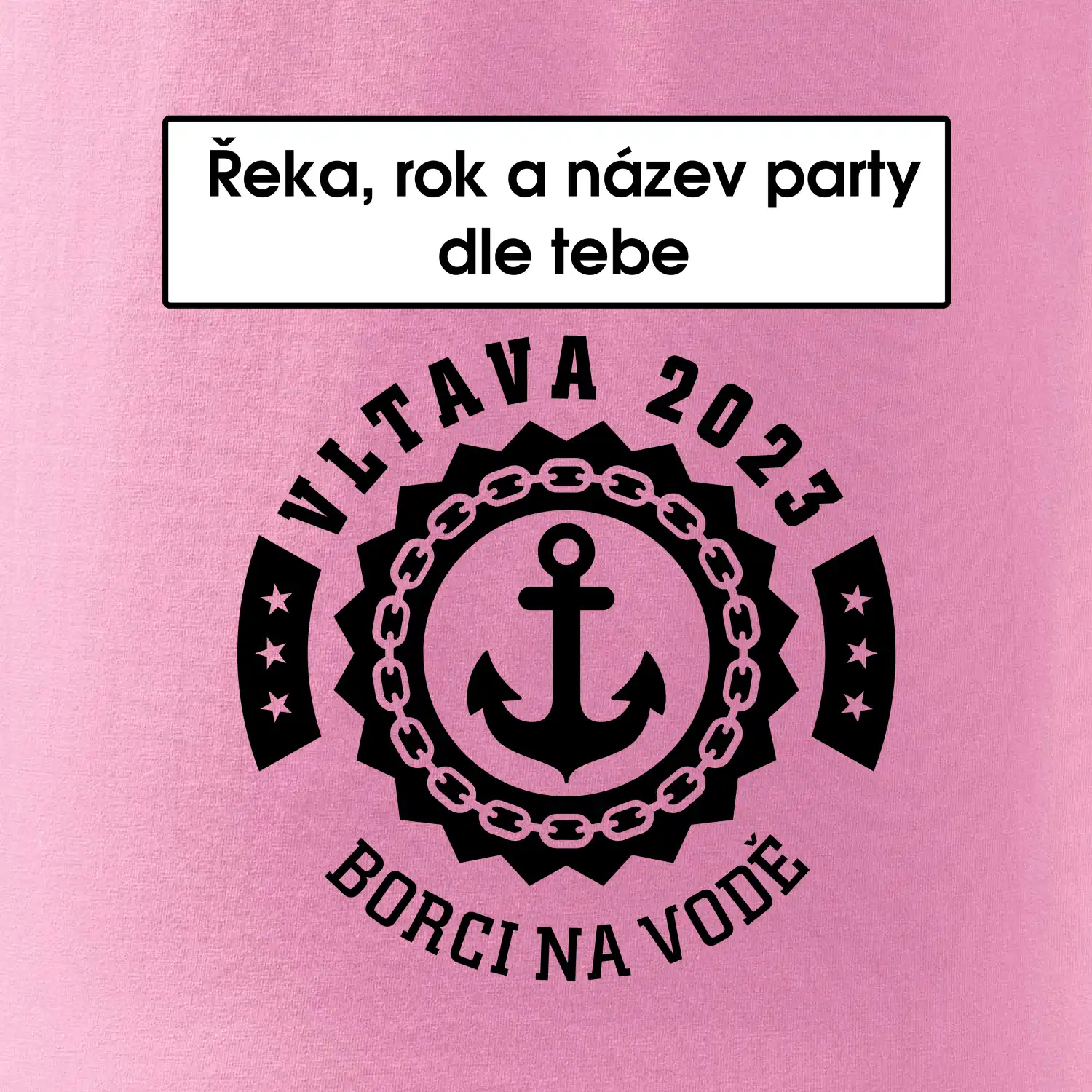 Na vodu - kotva (vlastní nápis)